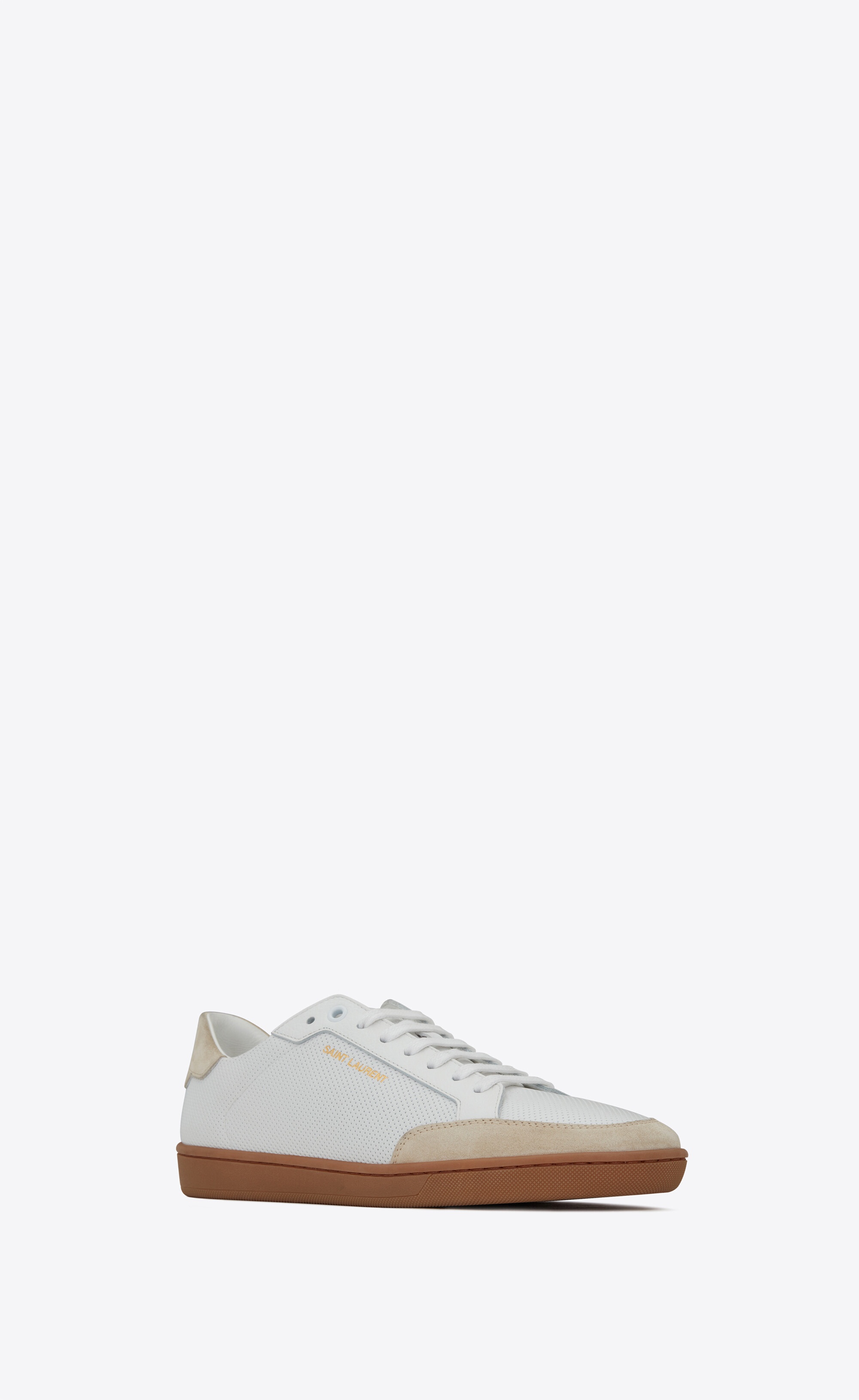 court classic sl/10 sneakers in perforated leather and suede - 4