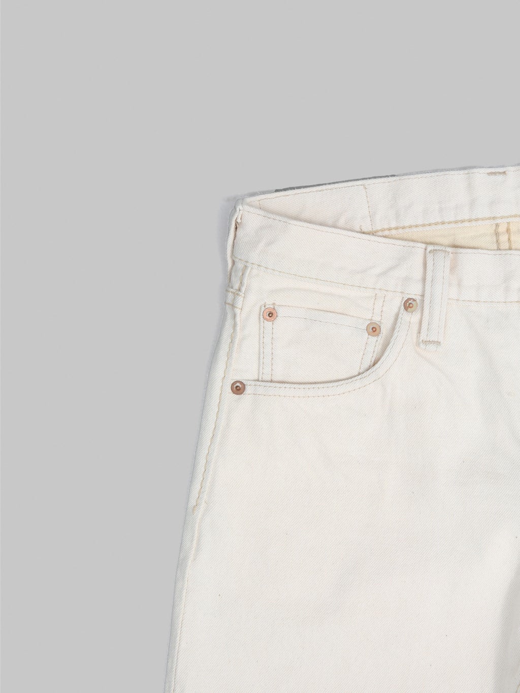 Pure Blue Japan 1172-2 14oz Ecru Denim Relaxed Tapered Jeans - 13