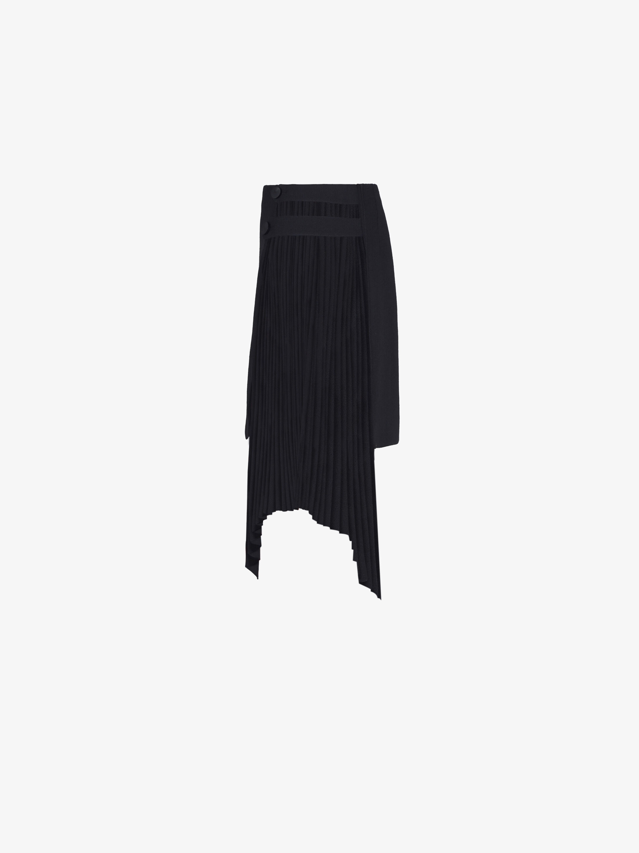 Mini skirt with pleated godet - 3