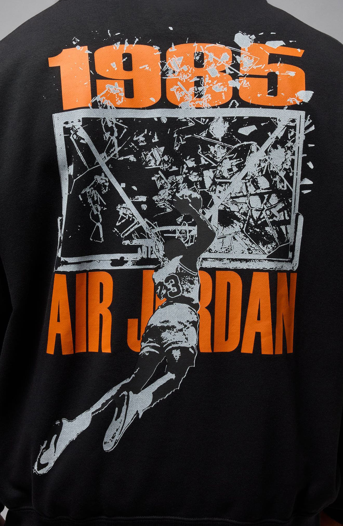 Jordan Brooklyn Oversize Hoodie in Black/Starfish at Nordstrom - 8