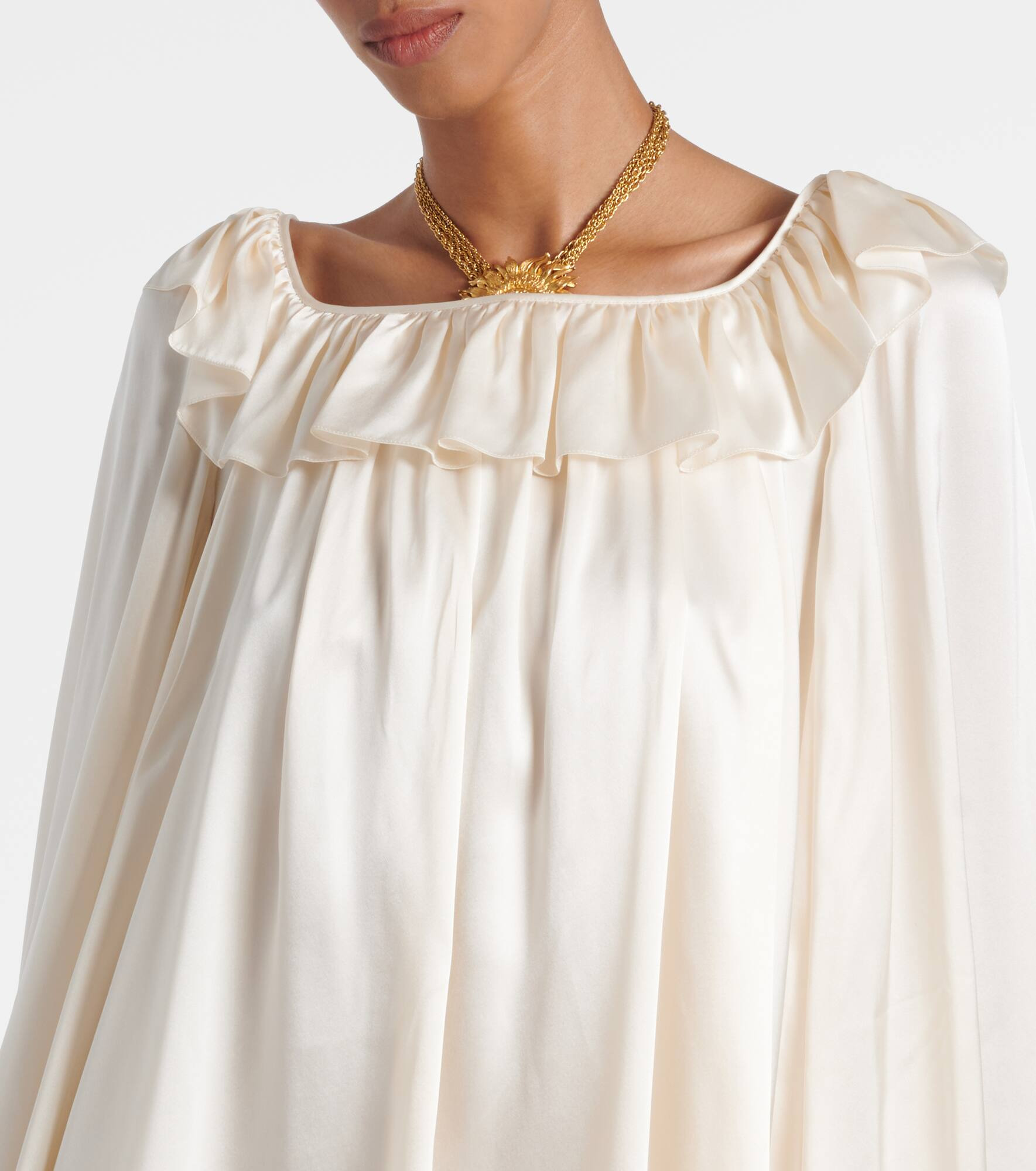 Ruffled silk minidress - 4