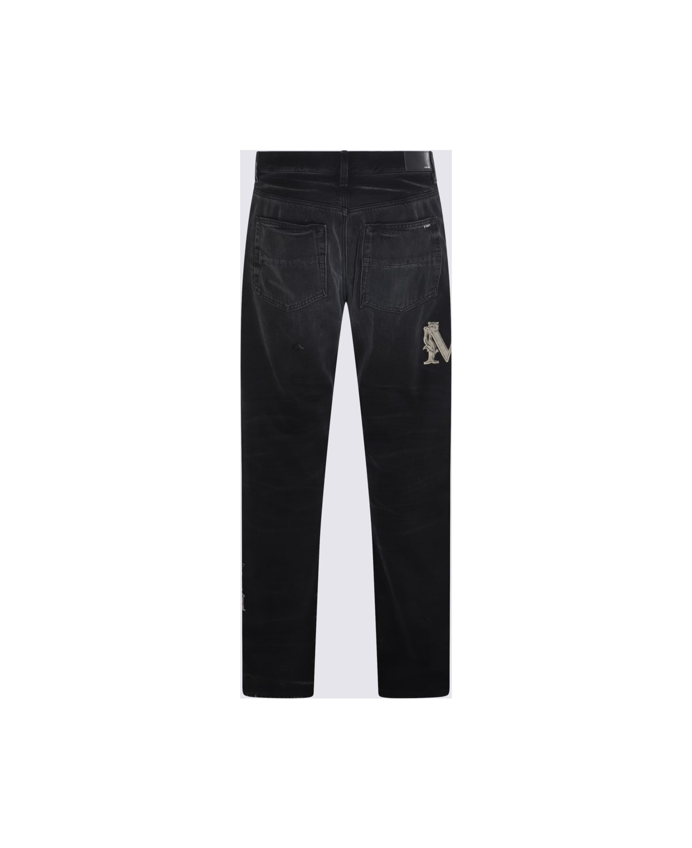 Black Cotton Denim Jeans - 2