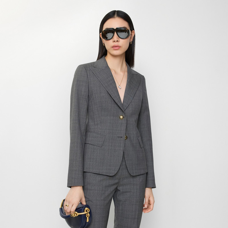 Burberry Check Wool Tailored Jacket outlook