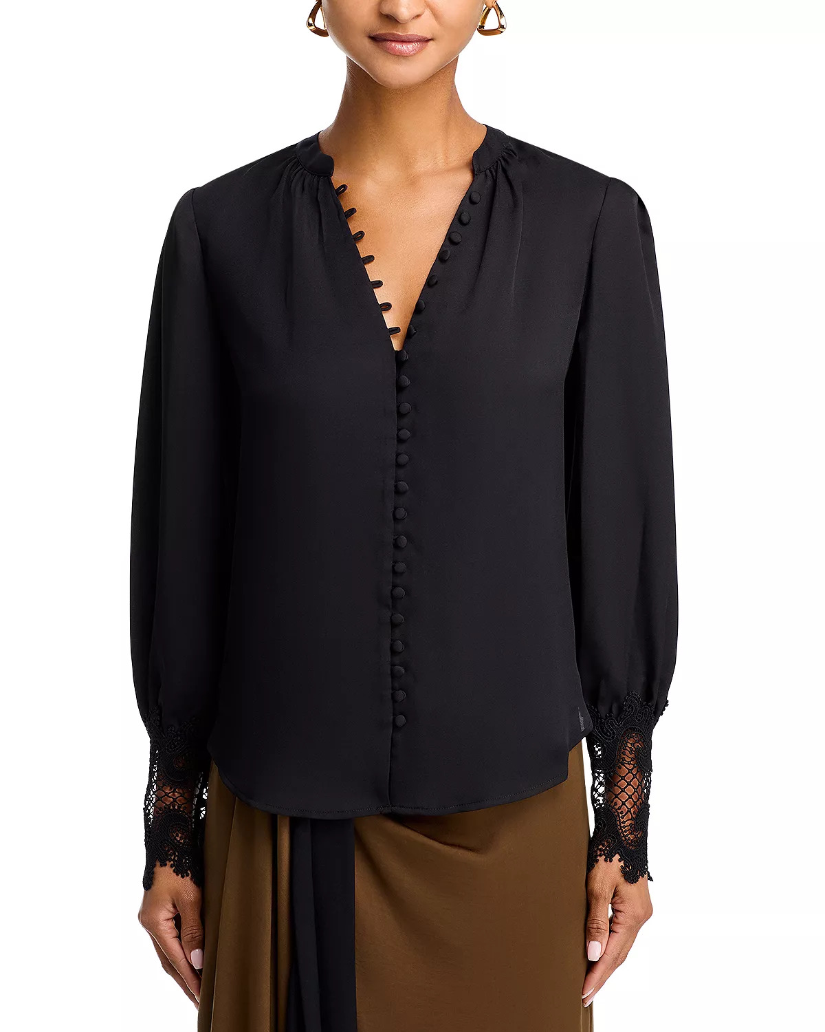 Ava Lace Cuff Blouse - 6