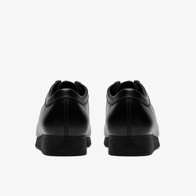Wallabee Black Hi Shine Leather 6