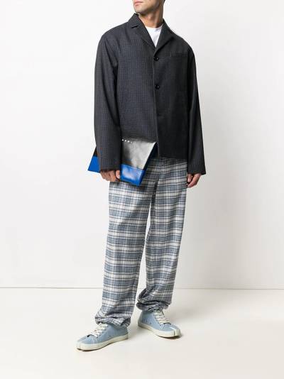 Marni check-pattern single-breasted blazer outlook