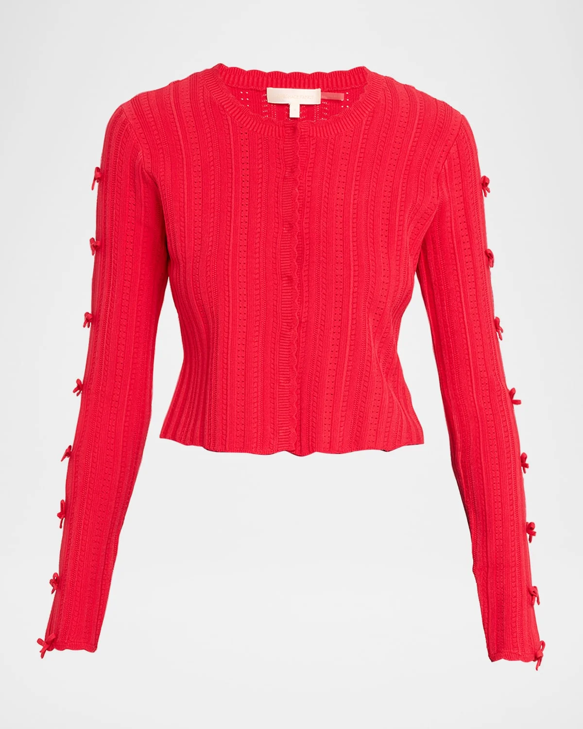 Zoriah Rib Pointelle Knit Cardigan - 1