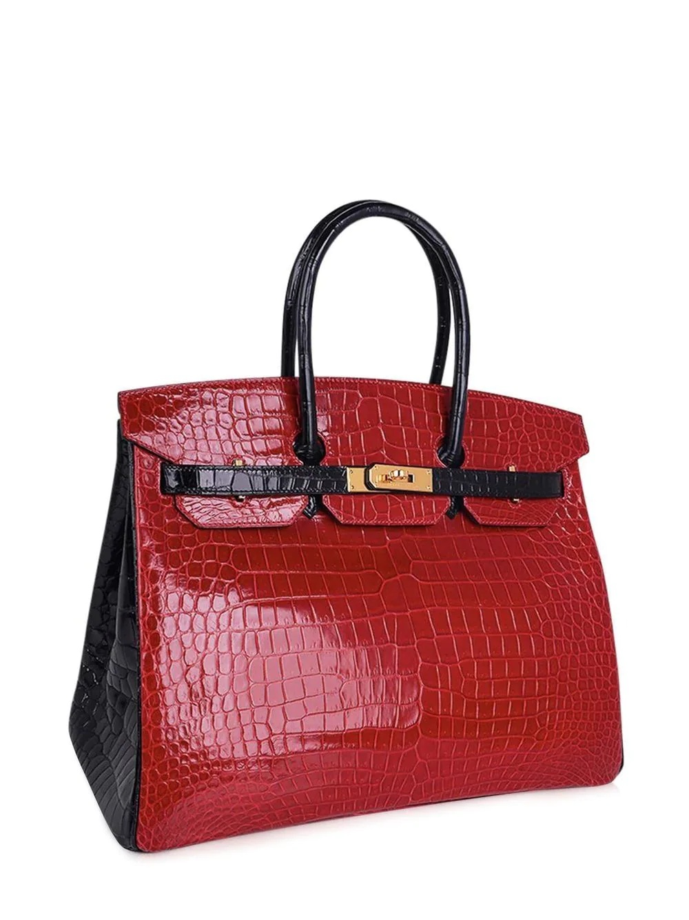 Hermes Birkin 35 HSS Porosus Crocodile Braise w/ Black Gold Hardware - 3