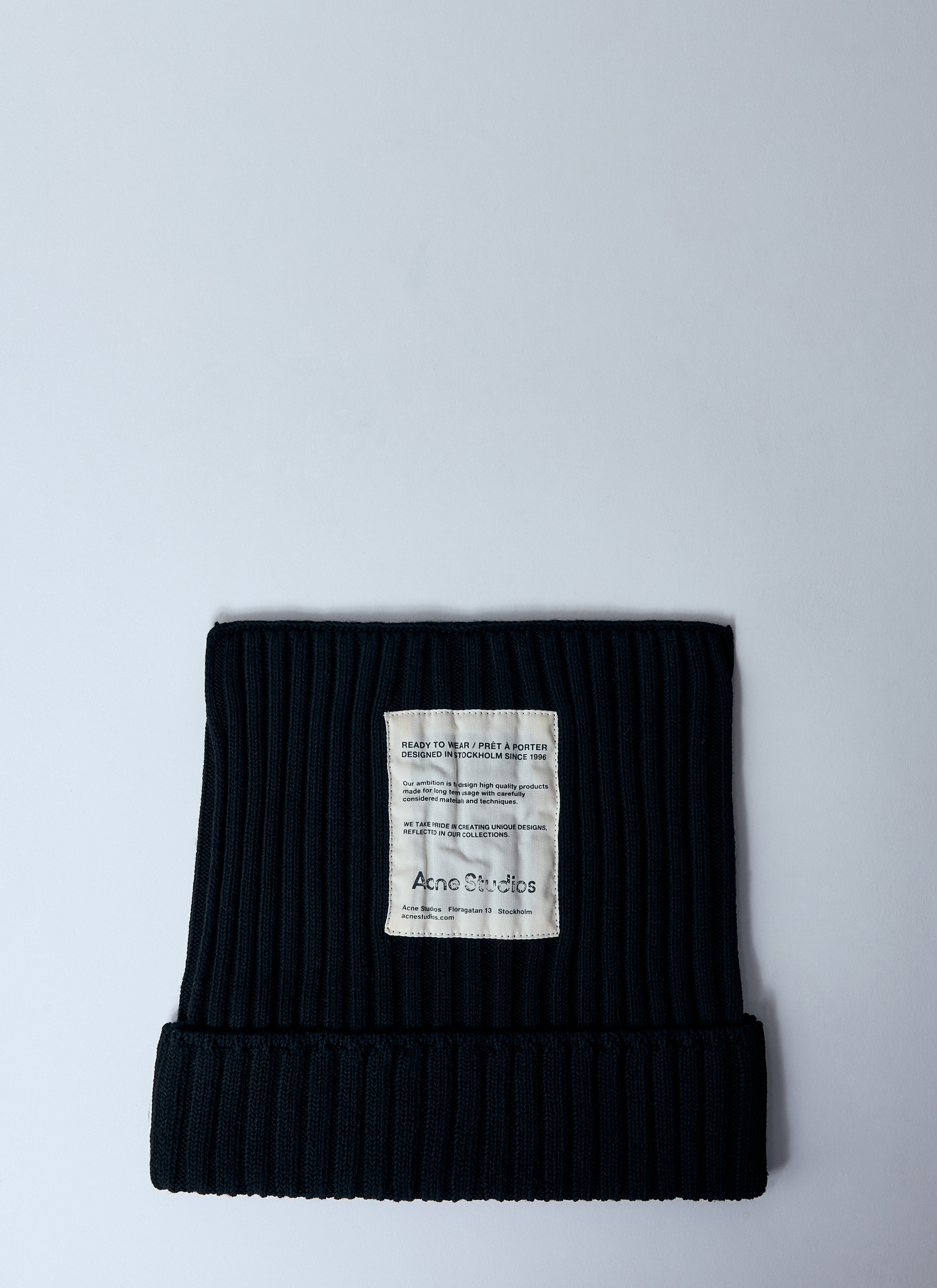 Acne Studios Men Ribbed Square Beanie - 1