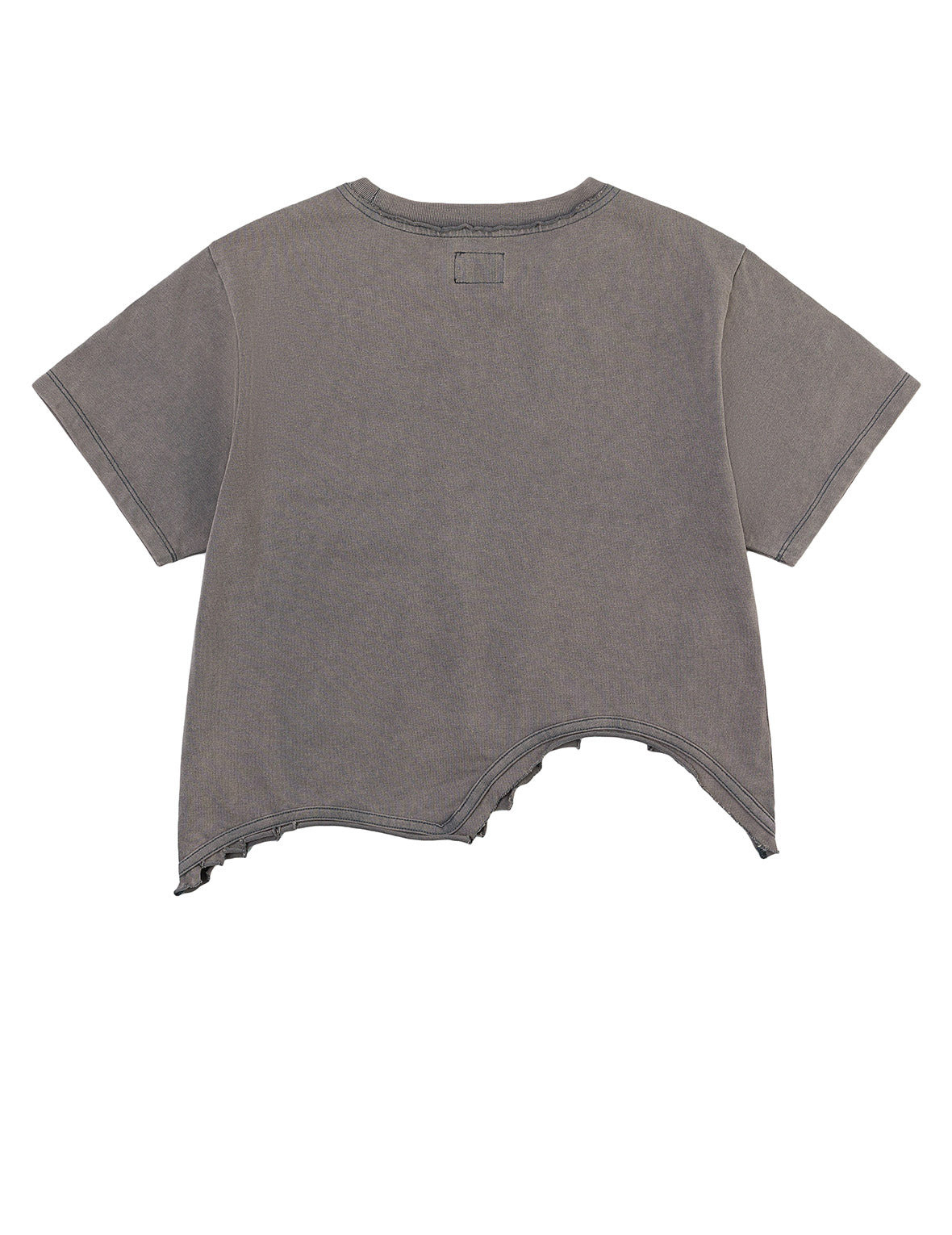 Logo Print and Distressed Detail Fashion Fit T-Shirt - 2