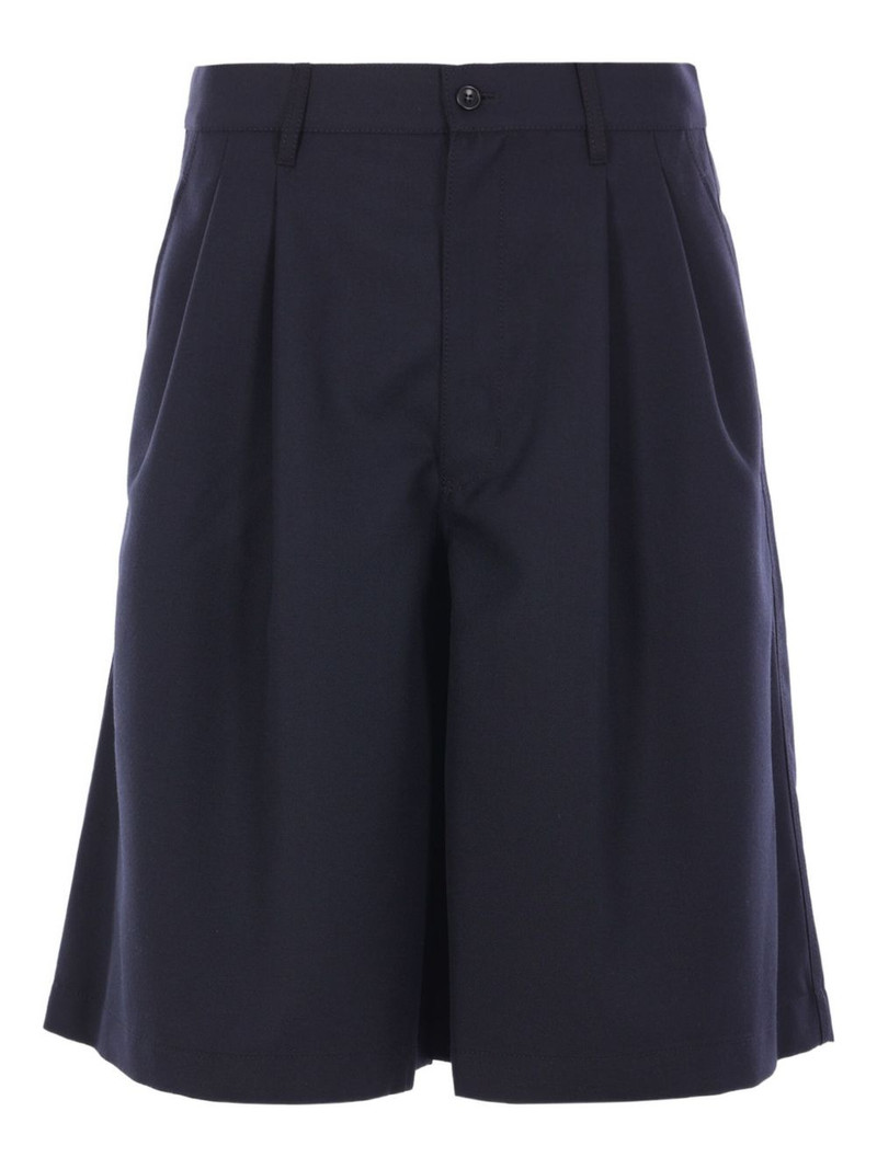 double pleats darted shorts 1