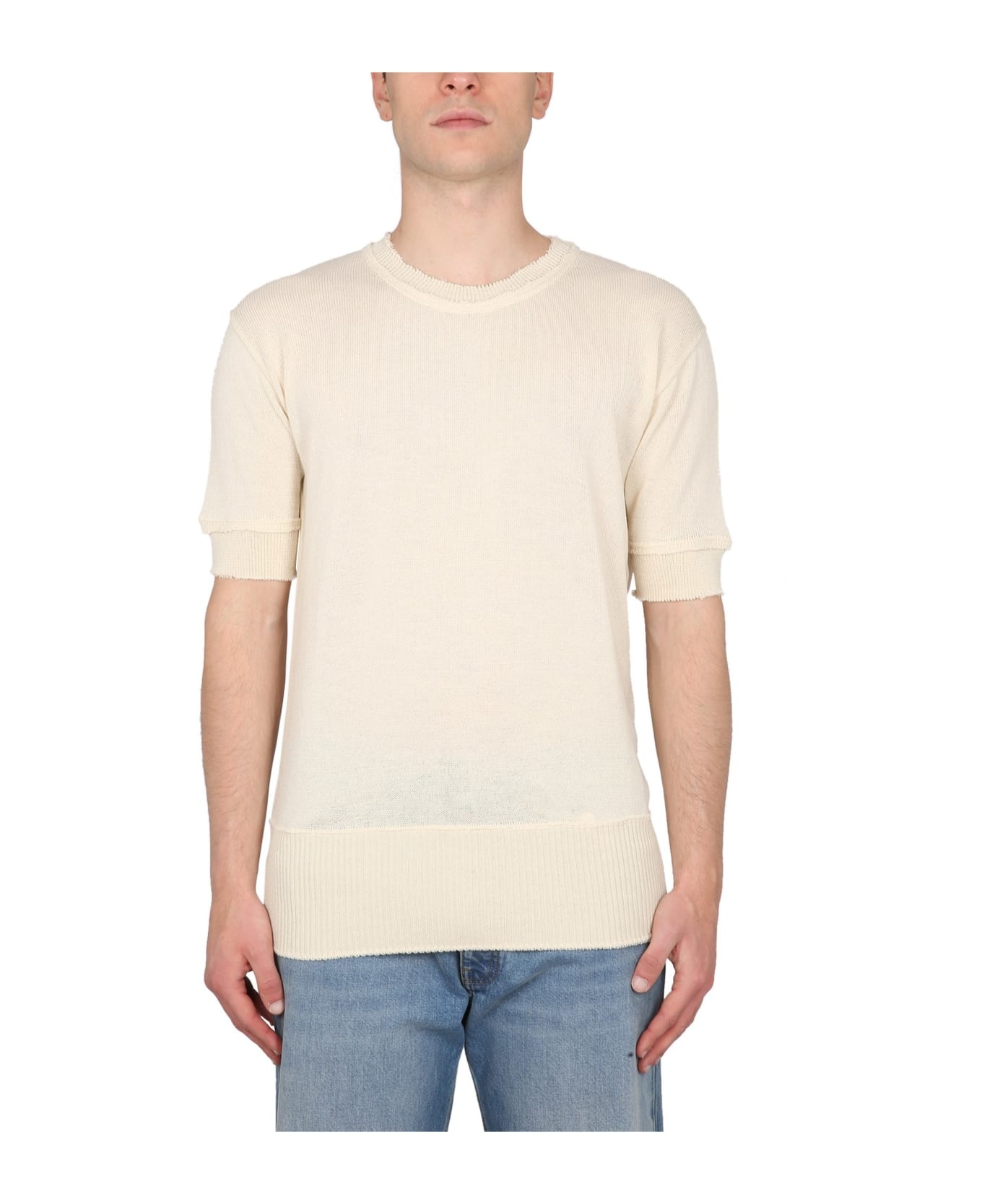 Sweater In Creamy White Wool Blend - 1