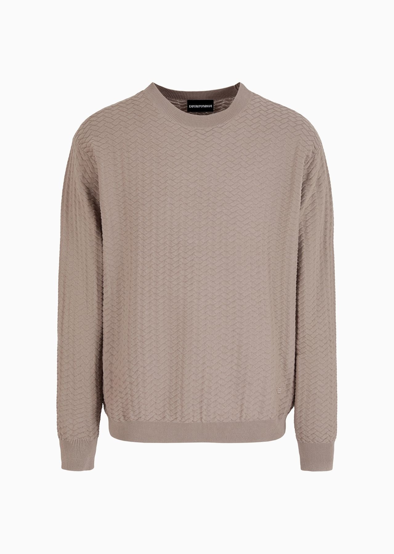 Textured cotton jumper - 1