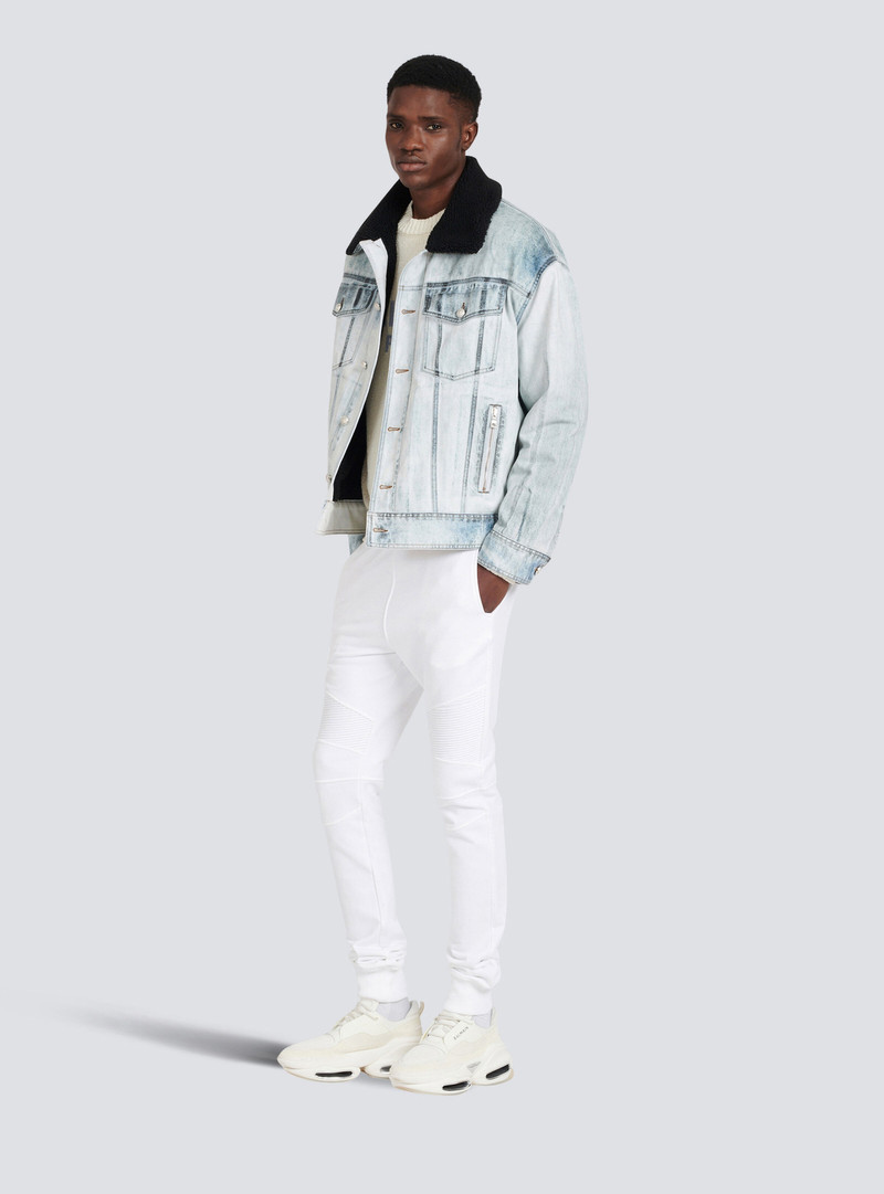 Balmain Cotton sweatpants with Balmain Paris logo outlook