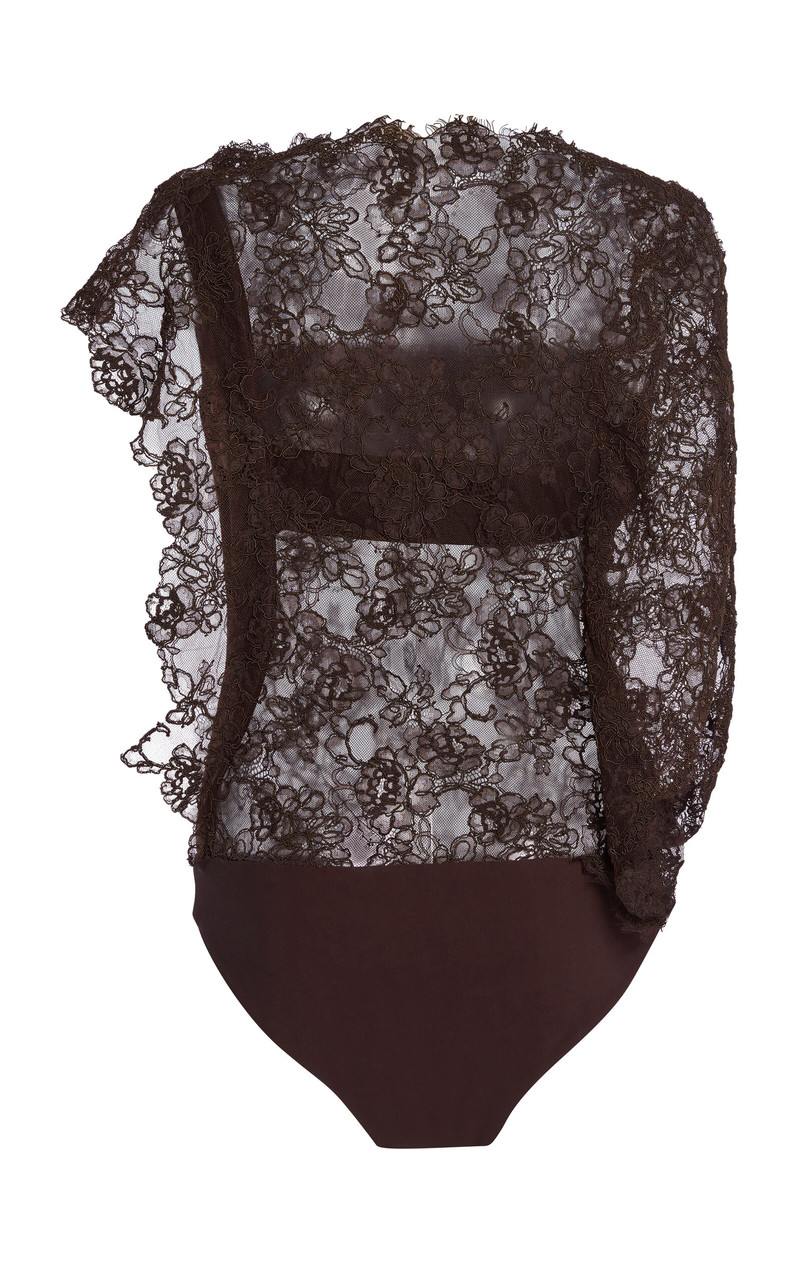 CHRISTOPHER ESBER Mahara Floating Lace Bodysuit black outlook