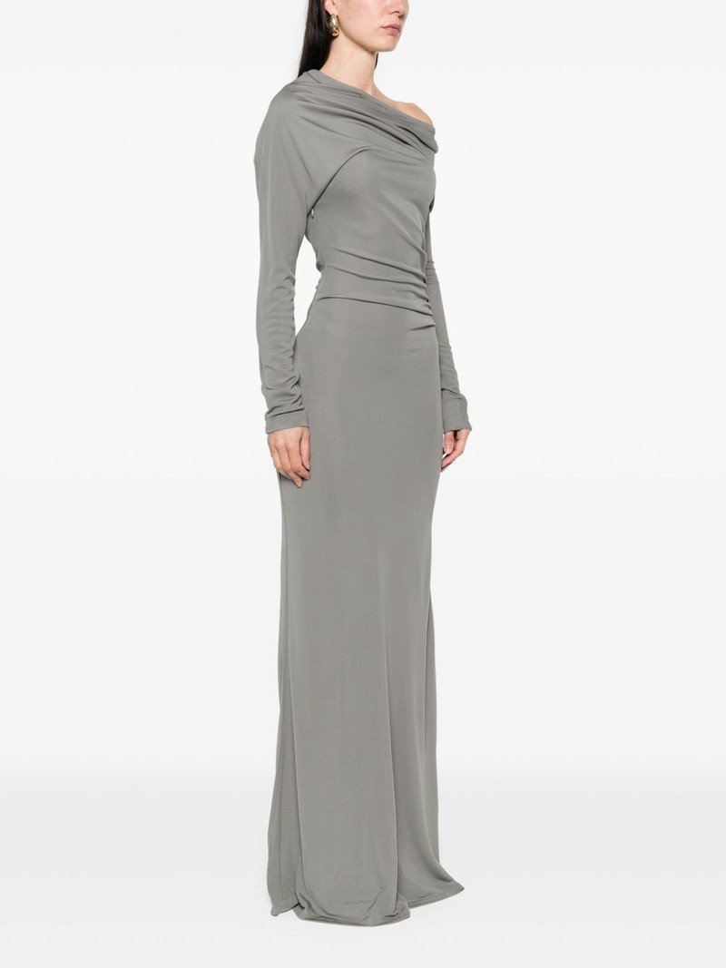 one-shoulder draped 맥시 드레스 3