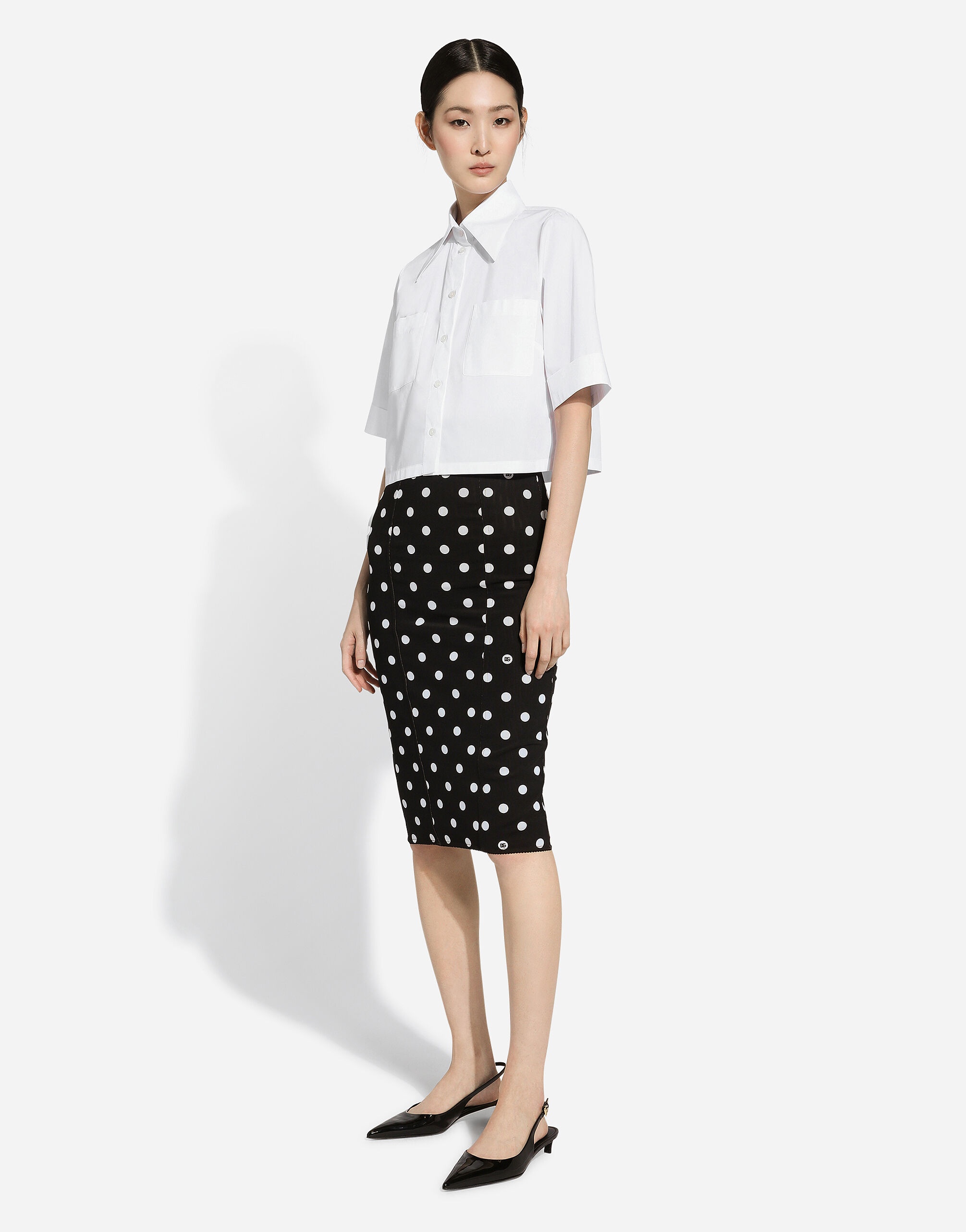 Cropped cotton shirt - 6