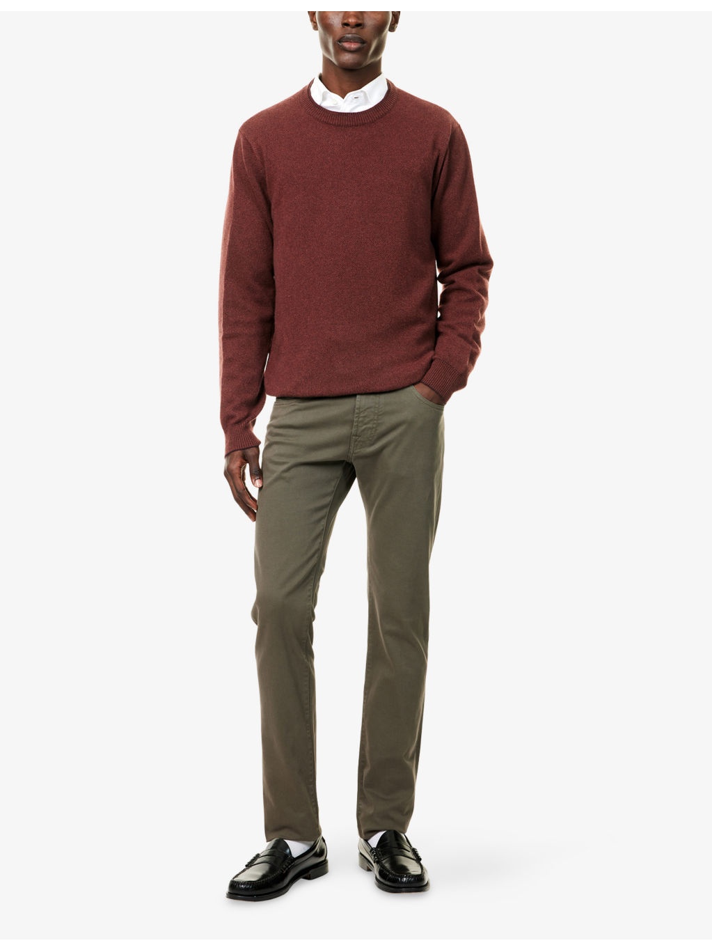 Crewneck Knitted Cashmere Jumper - 2