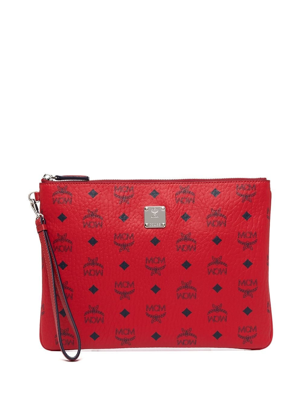 monogram-print zip-top pouch - 1