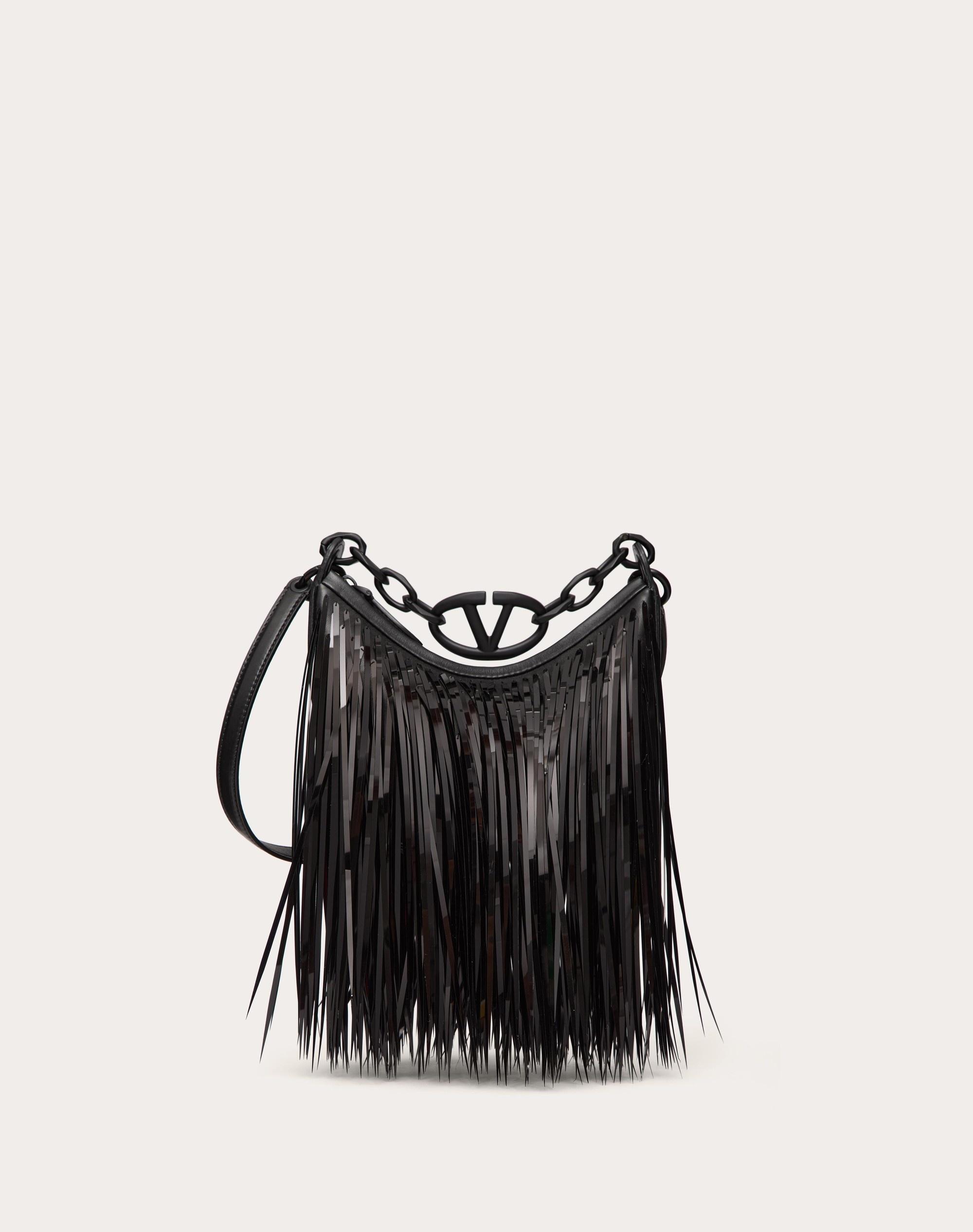 VLOGO MOON MINI HOBO BAG WITH SEQUIN FRINGES - 1