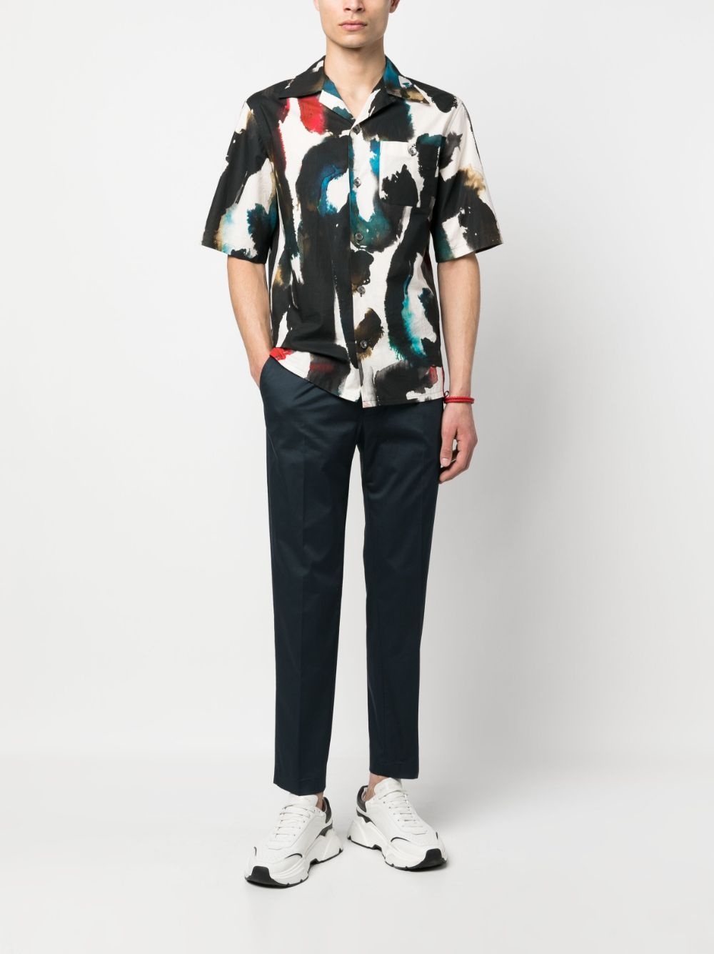 slim-fit cotton chino trousers - 2