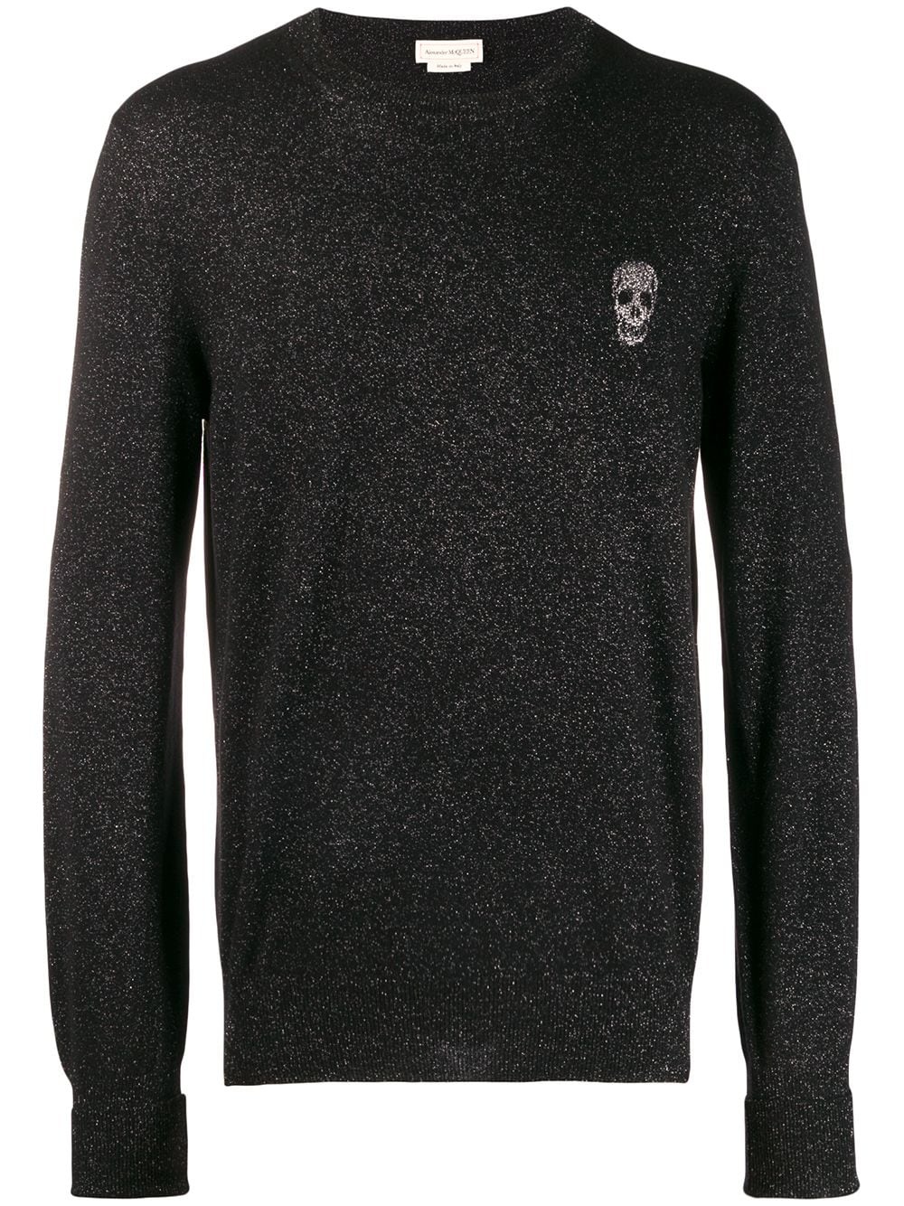 glitter skull motif jumper - 1