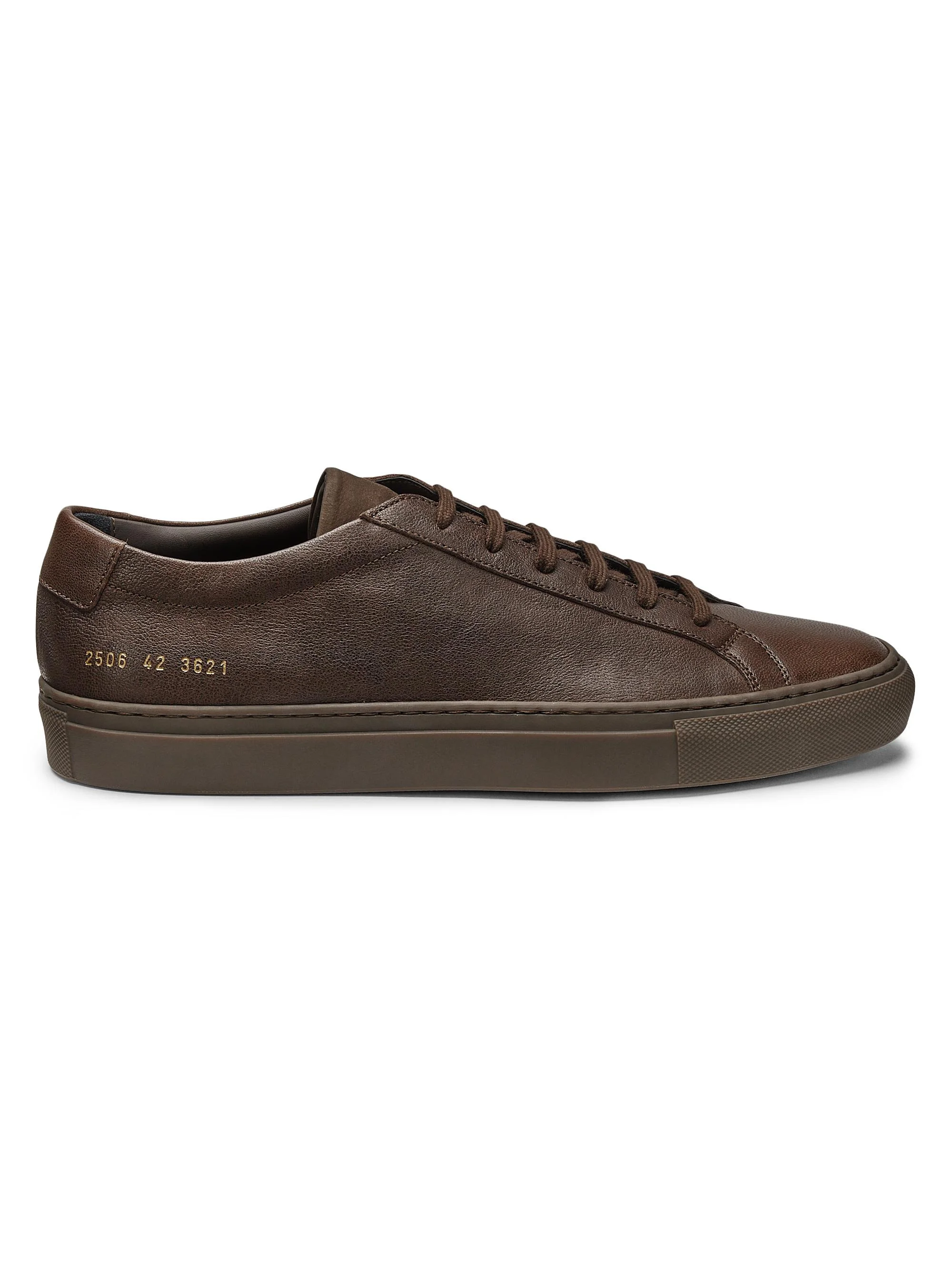 Men's Achilles Premium Leather Low-Top Sneakers - Brown - 1