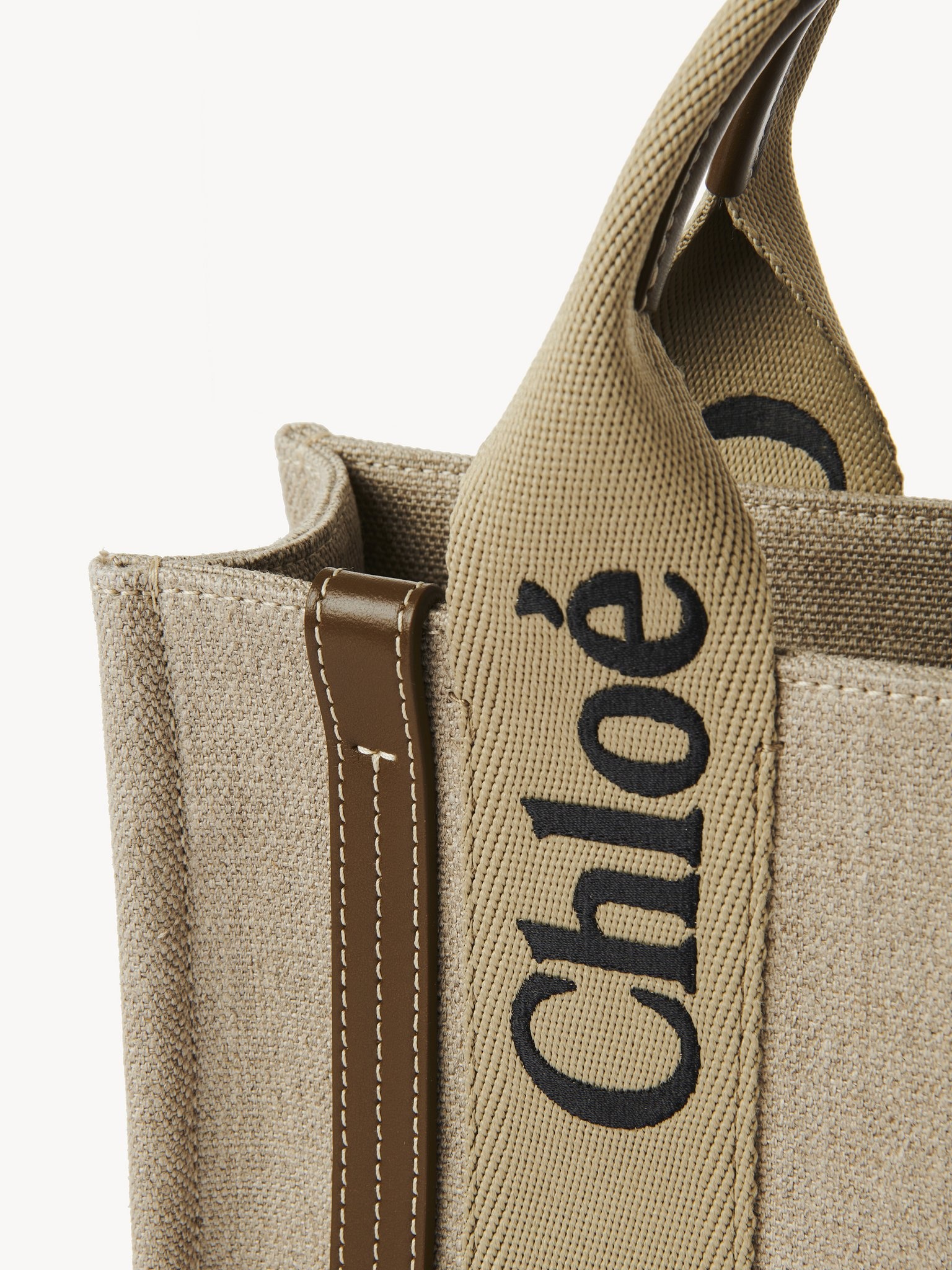 SMALL WOODY TOTE BAG IN LINEN - 7