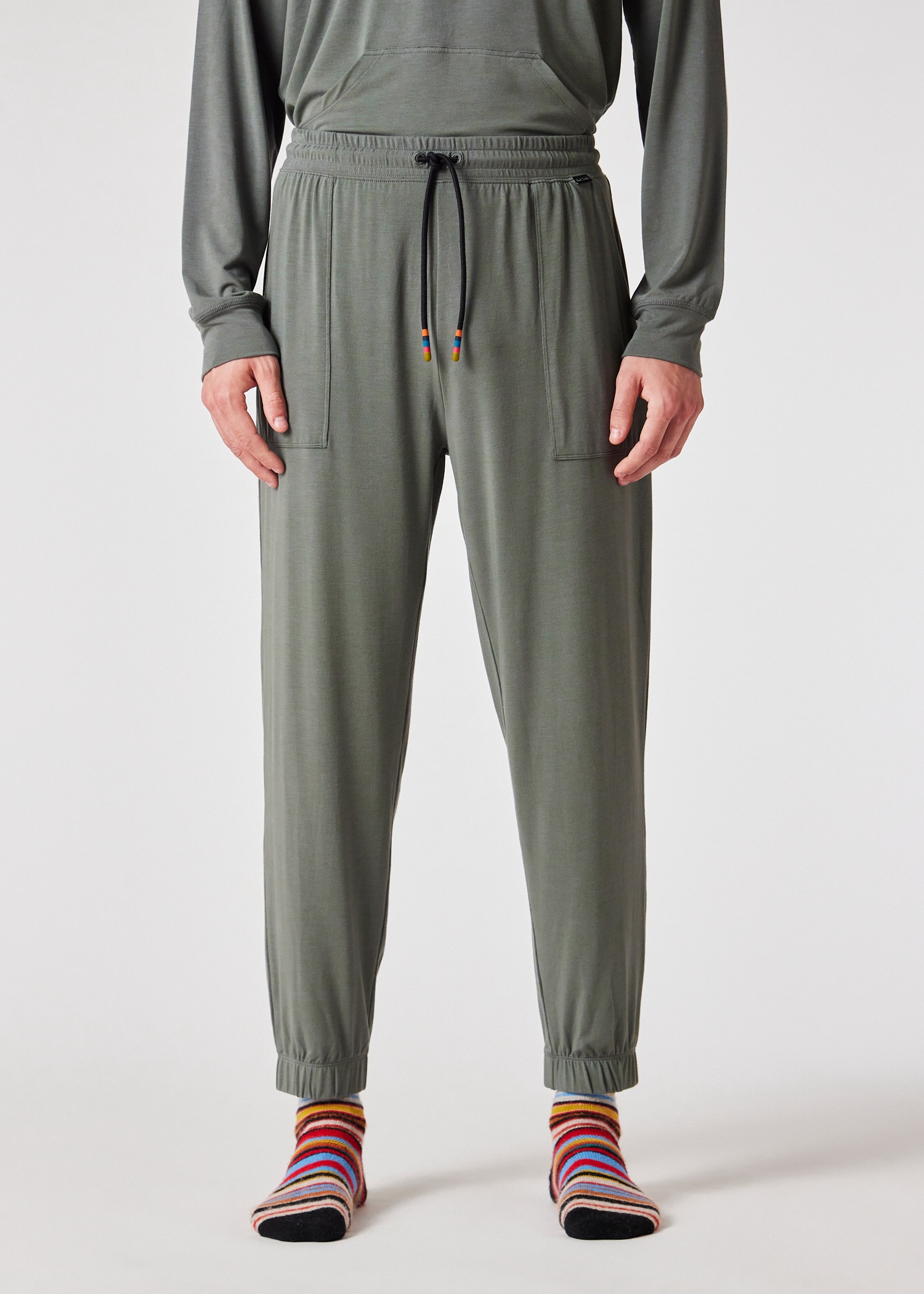 Khaki Modal-Blend Lounge Pants - 3