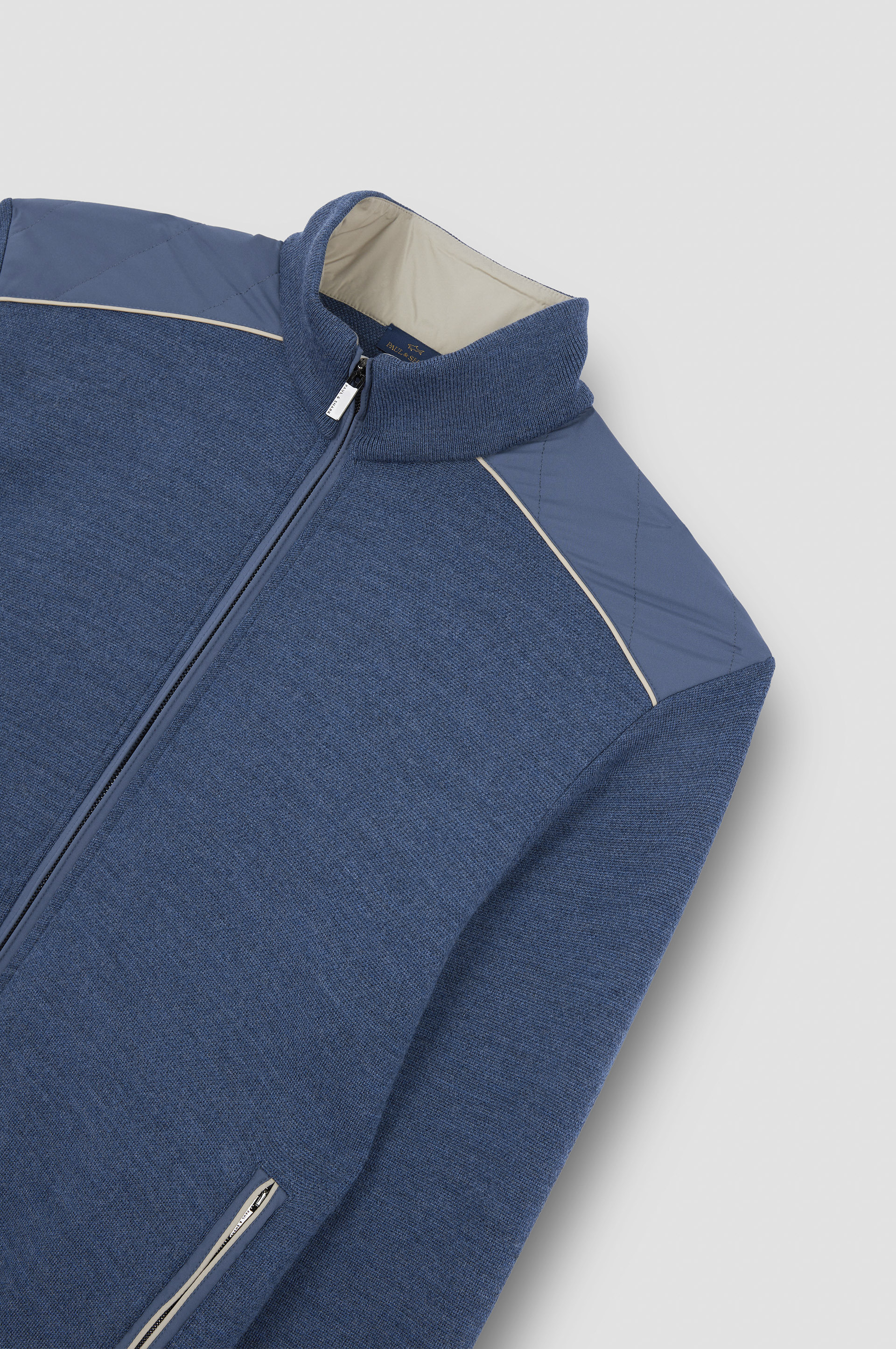 SOFT COOL TOUCH WOOL ZIP-UP SWEATER WITH TYPHOON® PLATINUM DETAILS - 5