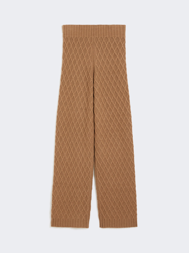 PEVERA Long, camel-yarn trousers 1
