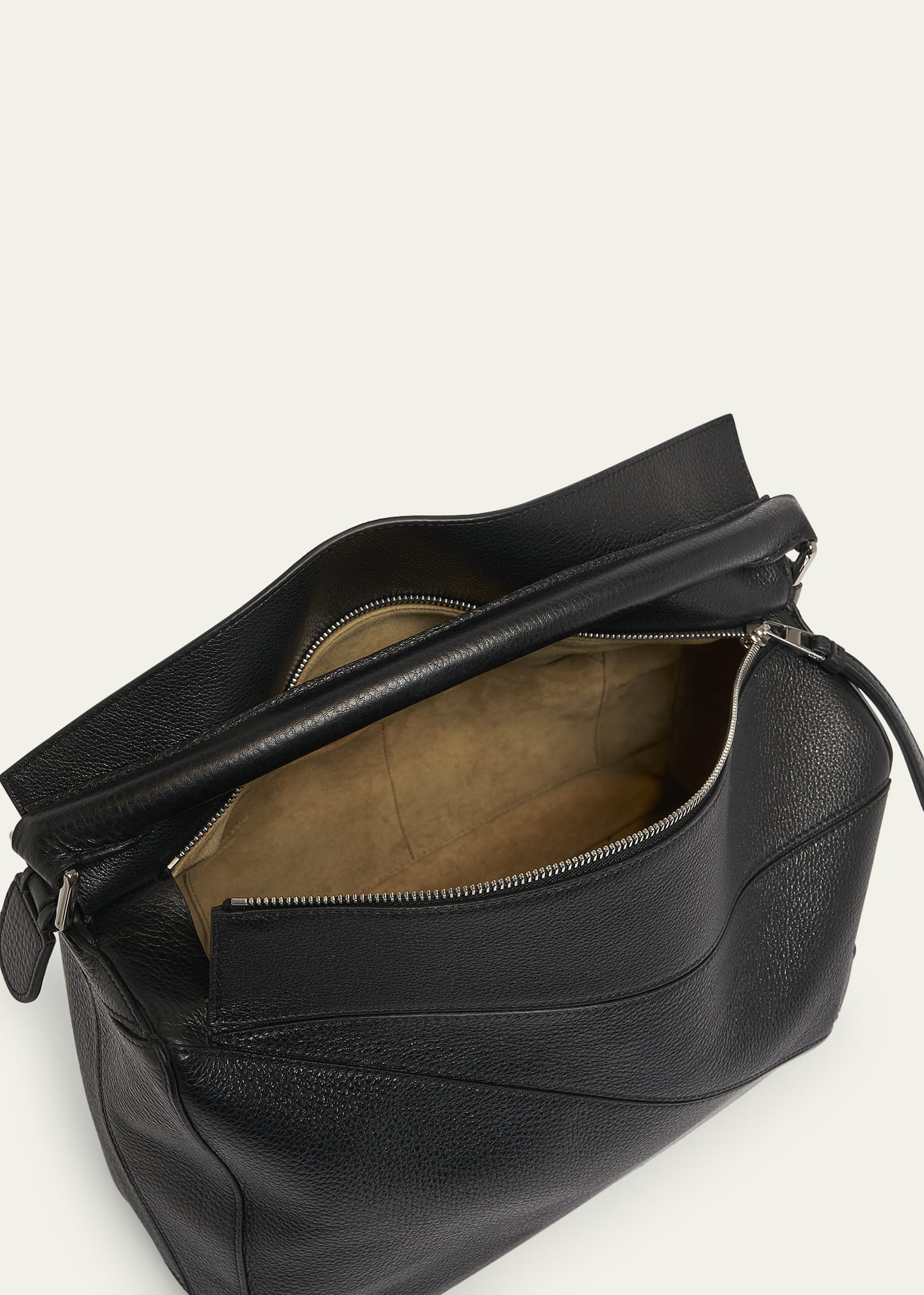 Men's Large Leather Puzzle Crossbody Bag - 4