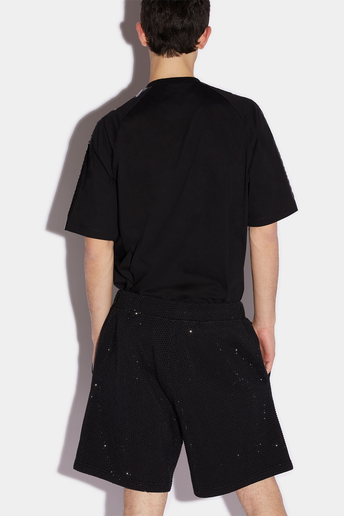 IBRA BLACK ON BLACK RELAX FIT SHORTS - 2