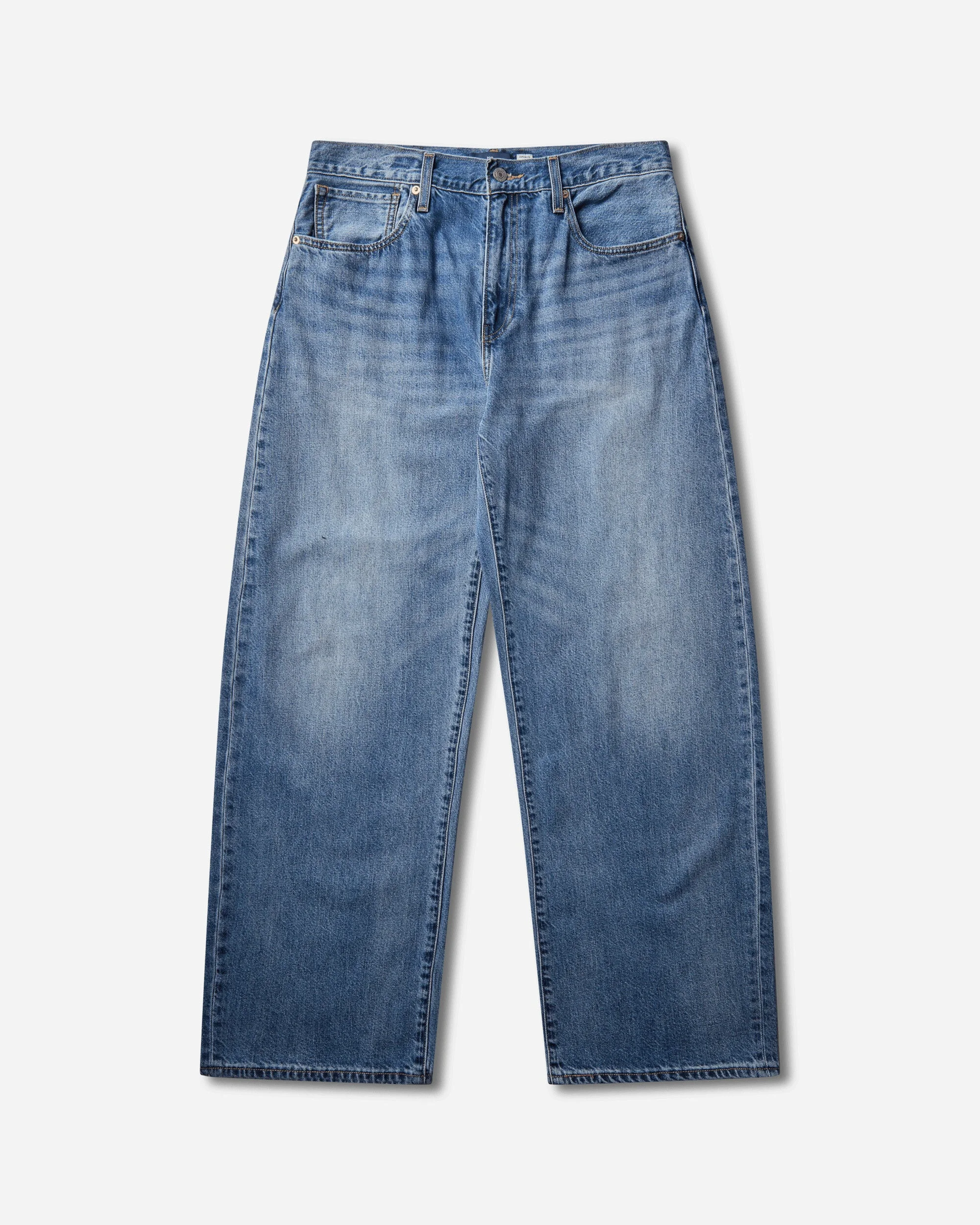 Women's Blue Tab Drop Barrel Jeans Blue - 1