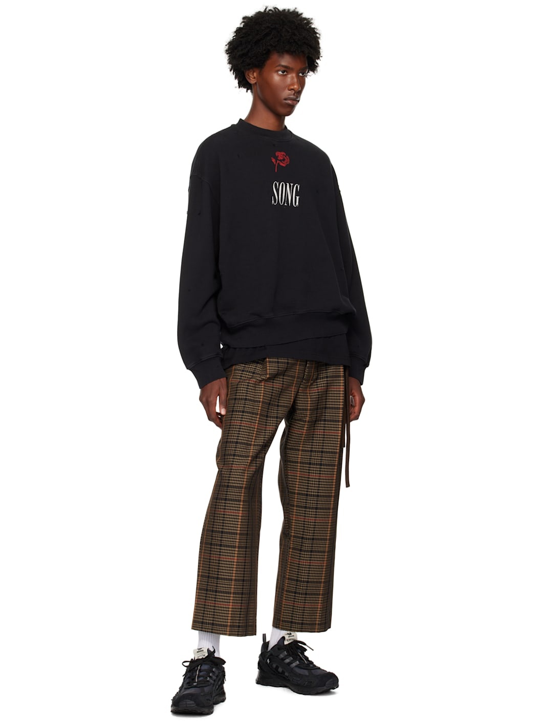 Black 'Song' Gym Sweatshirt - 4