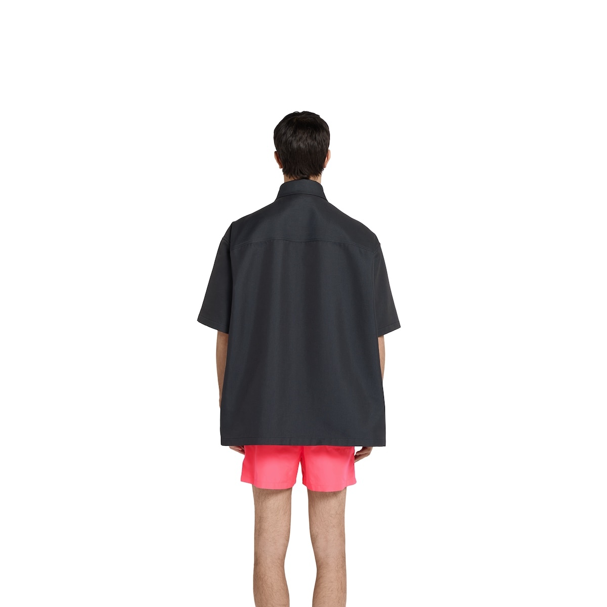 Oversize cotton gabardine shirt - 4