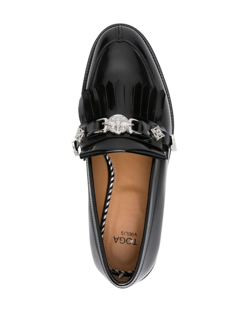 stud-embellished leather loafers 4