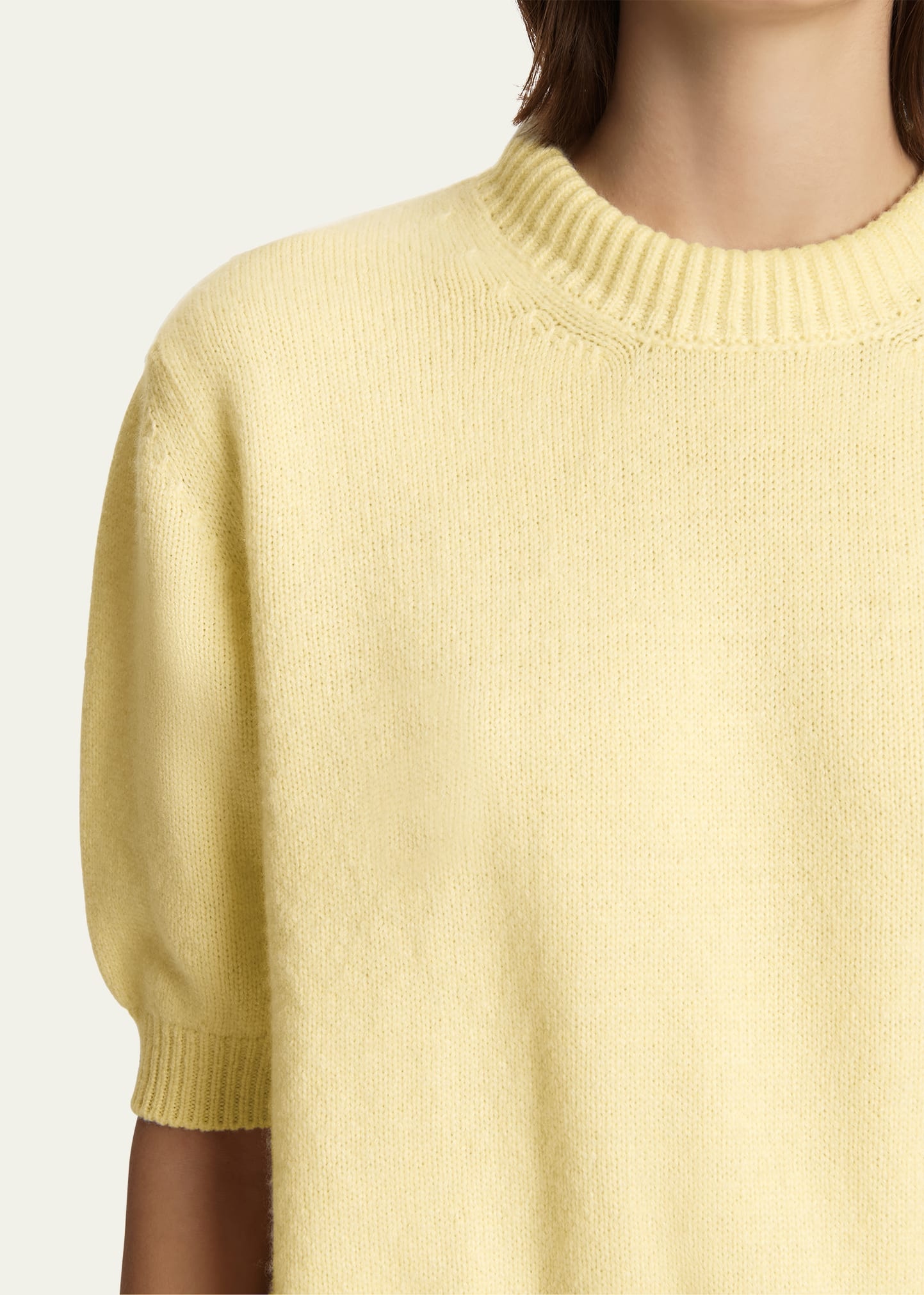 Davin Short-Sleeve Cashmere Sweater - 5