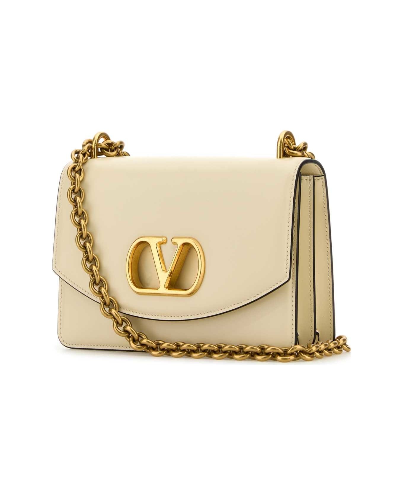 Ivory Leather Vlogo Signature Shoulder Bag - 2