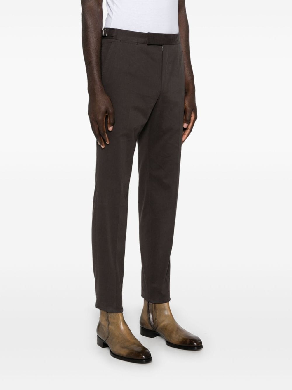 gabardine-weave trousers - 3