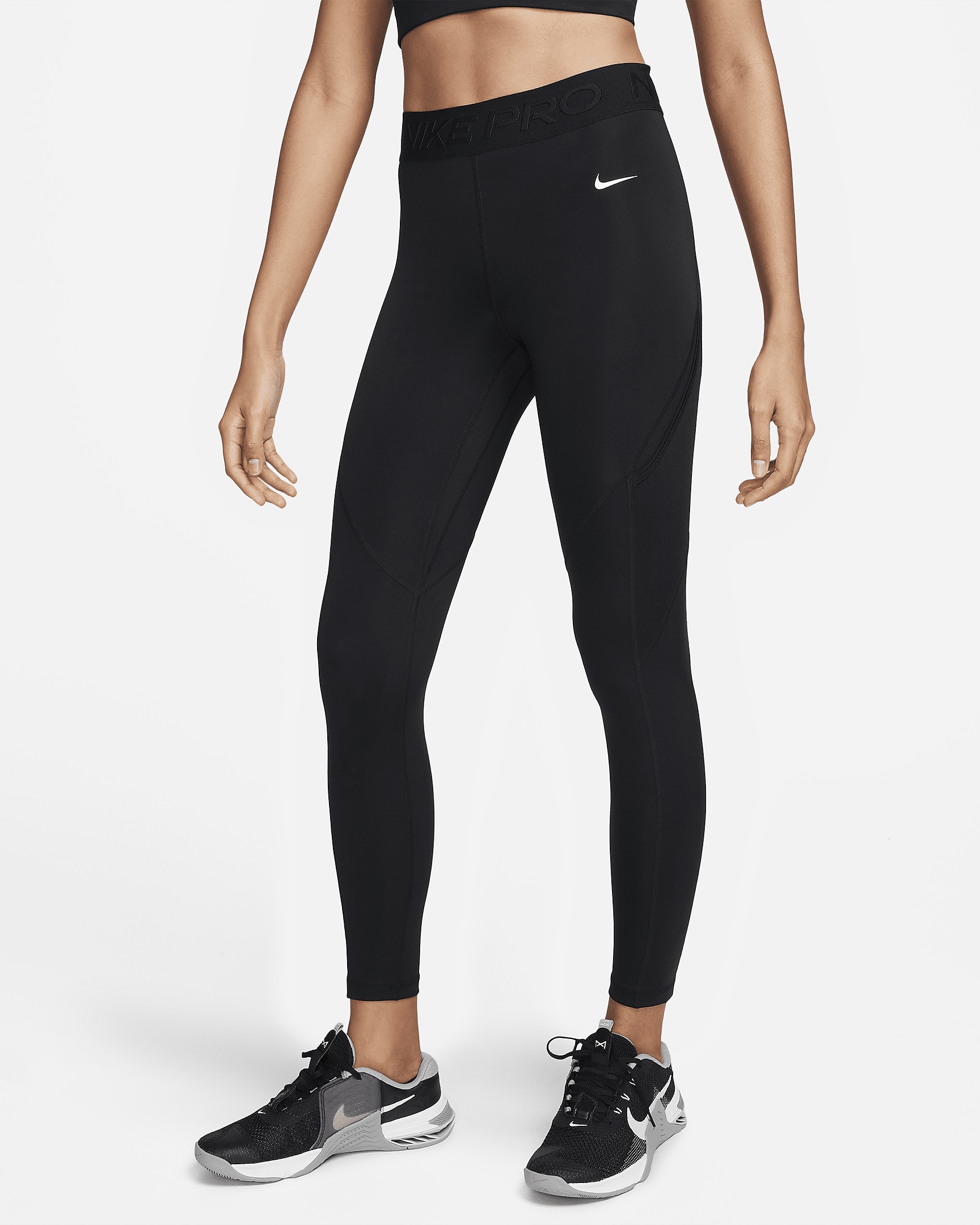 Nike Pro Women's Mid-Rise 7/8 Leggings with Pockets - 1