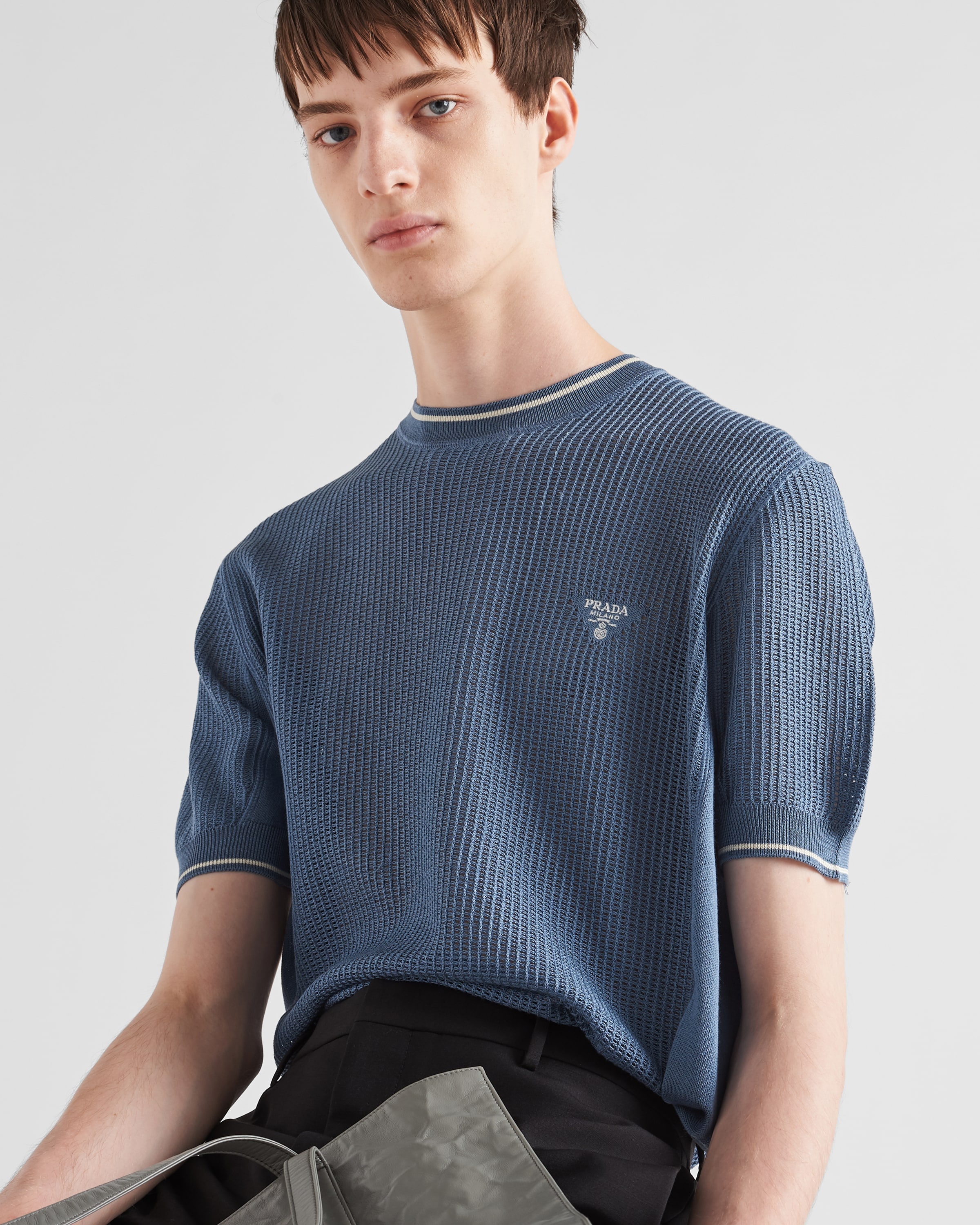 Silk and cotton crew-neck sweater - 3