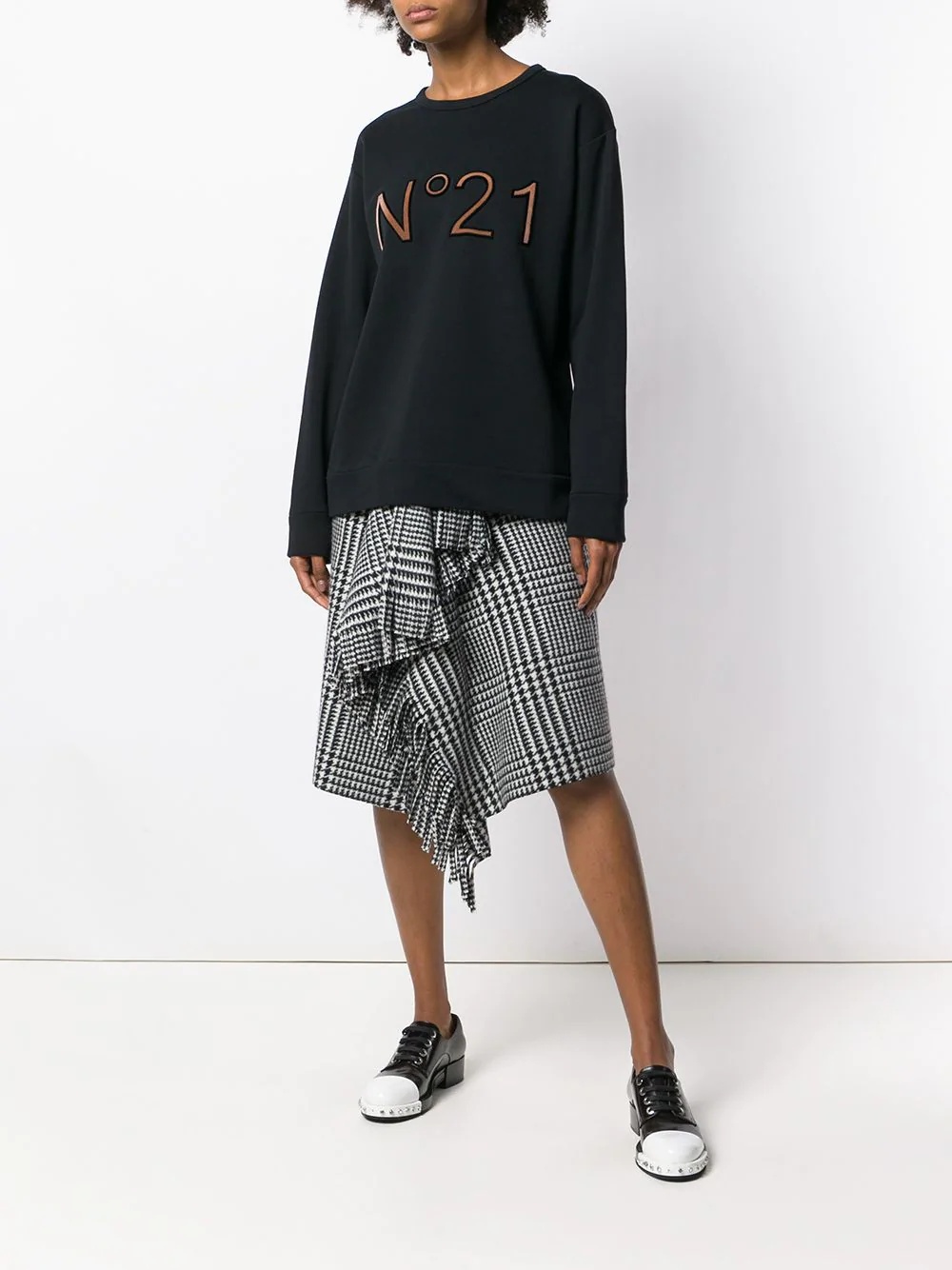 logo printed loose sweatshirt - 2