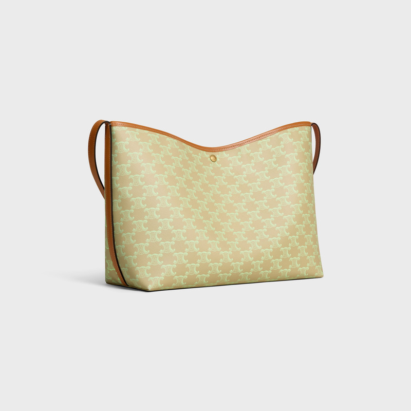 SOFT SHOPPER BAG IN TRIOMPHE CANVAS AND CALFSKIN 5