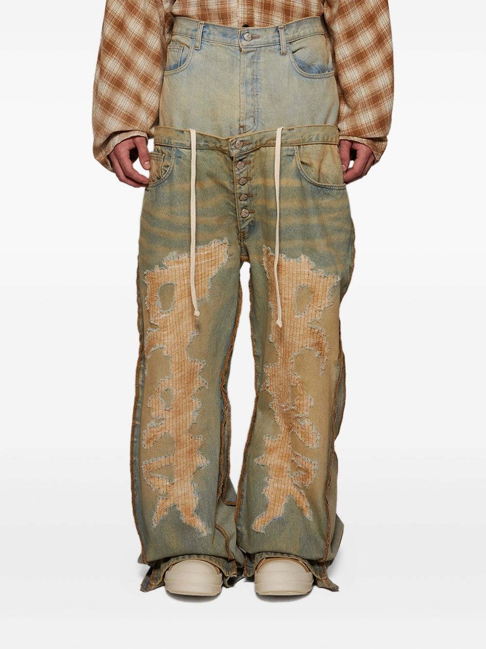 distressed oversized jeans - 3
