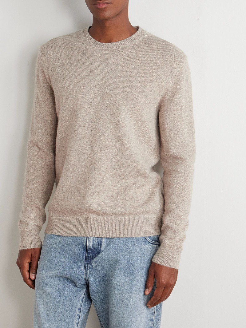 Ares Cashmere and Alpaca-Blend Sweater Neutral 3