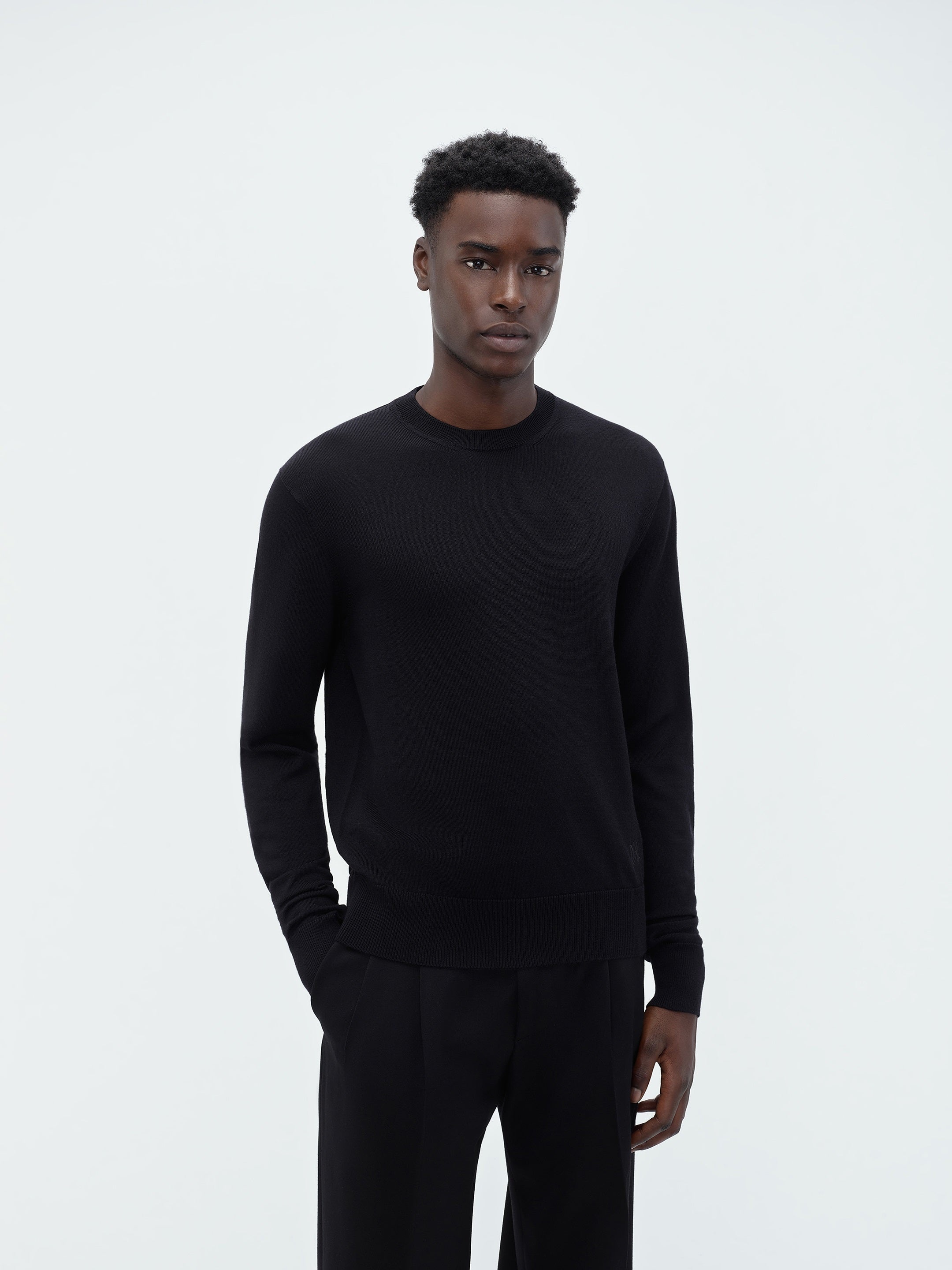 LONG SLEEVE CREW-BLACK - 3