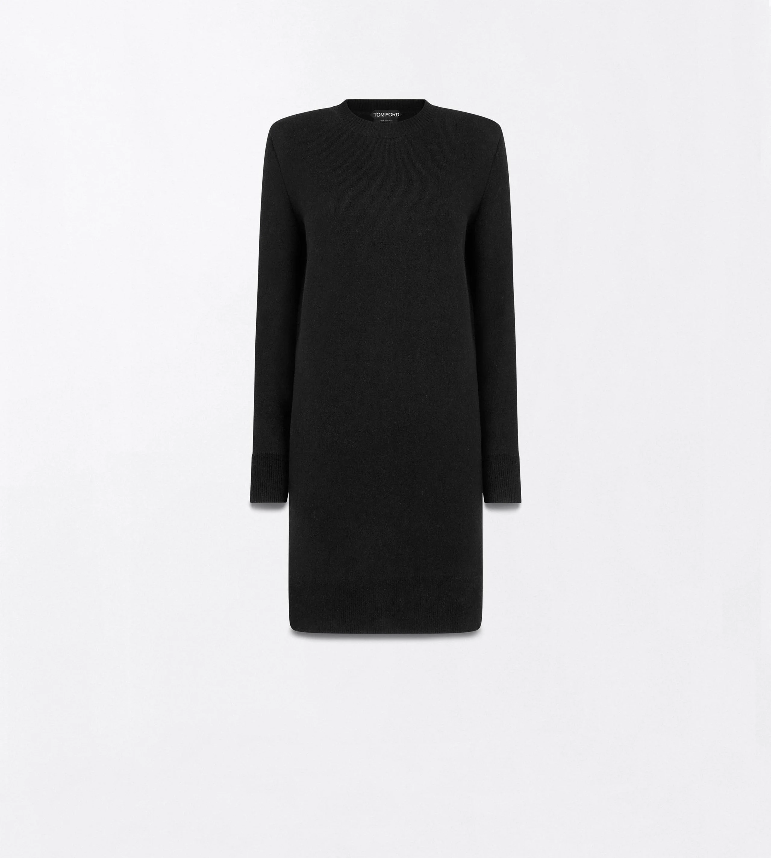 CASHMERE CREWNECK MINI SWEATER DRESS - 1