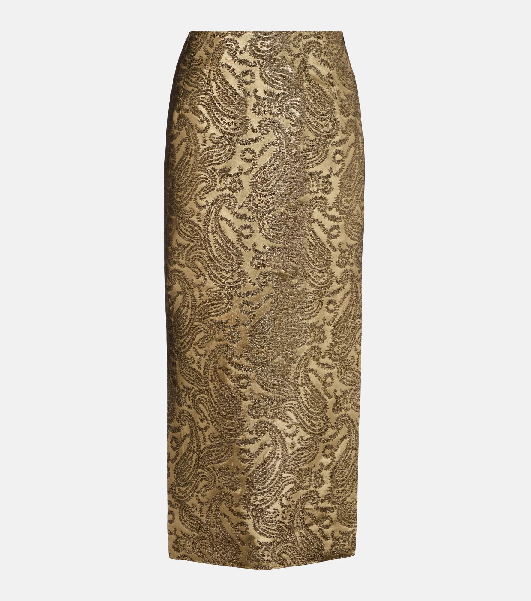 Paisley brocade midi skirt - 1