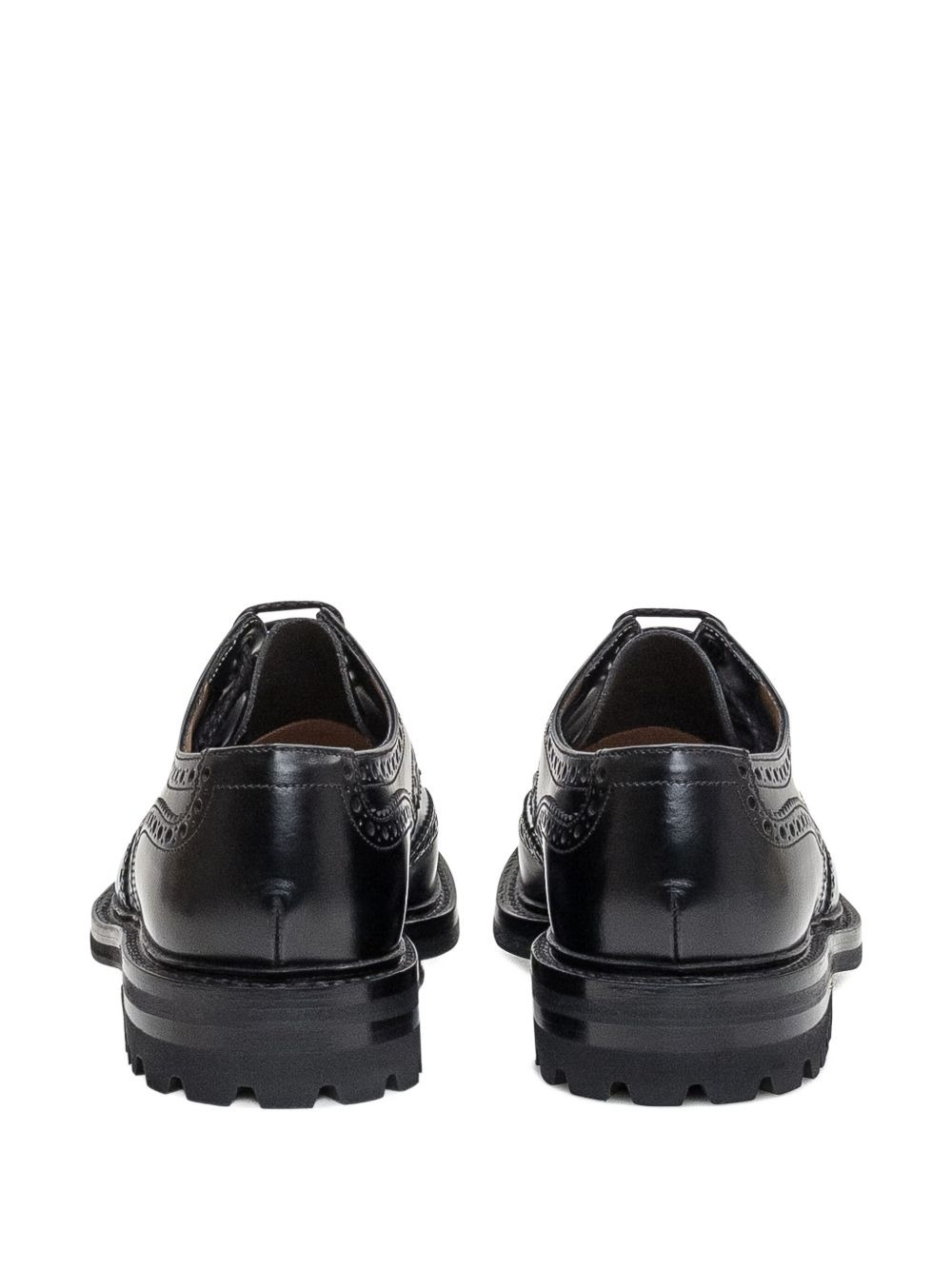leather wingtip lace-up shoes - 4
